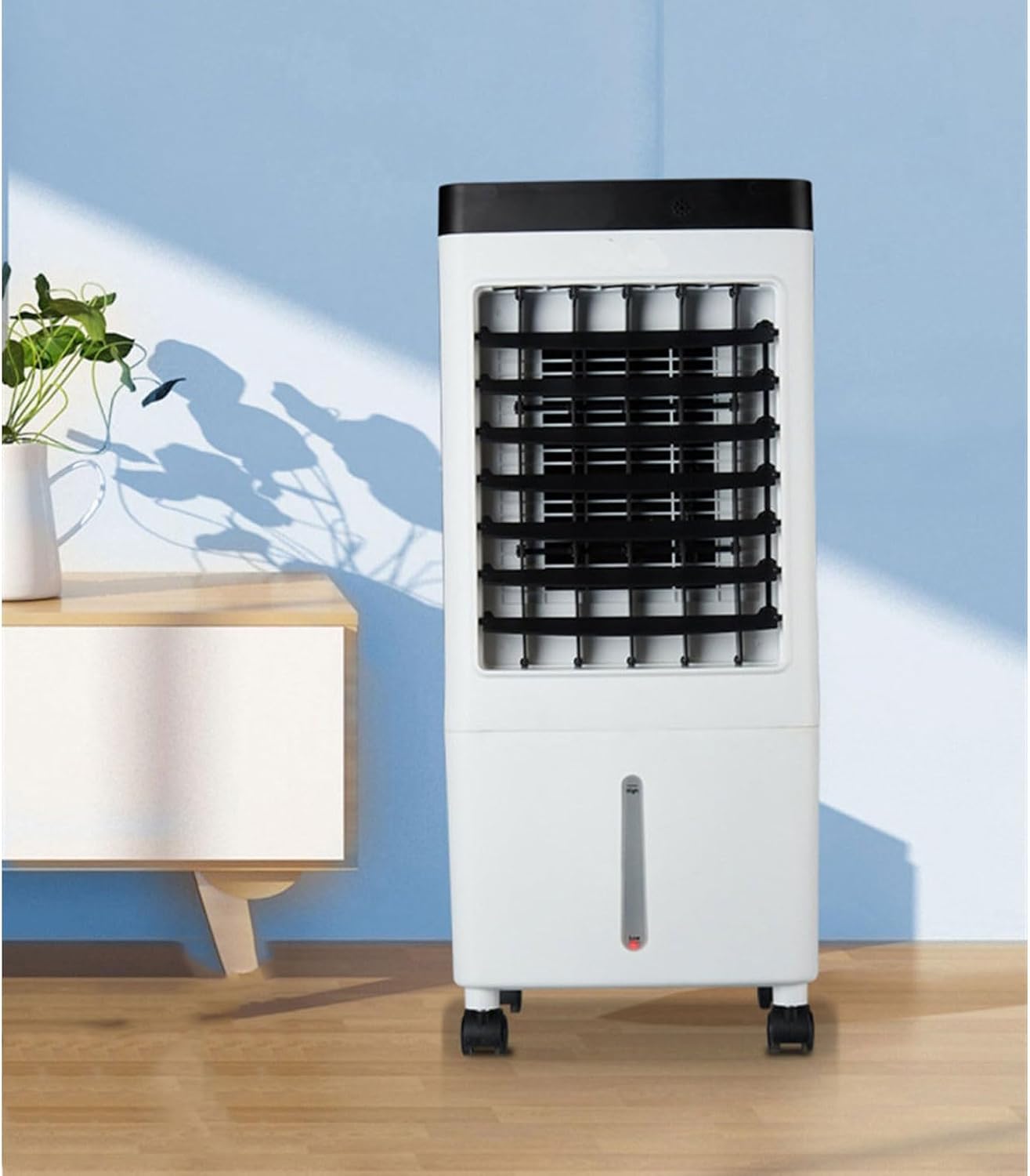  Climatiseur Portable, Rafraîchisseur D'air Par évaporation, Oscillation Automatique Grand Angle à 60°, 3 Vitesses Réglables, Minuterie 7 H, Réservoir D'eau De 10 L, Pour La Maison Et Le Bureau.