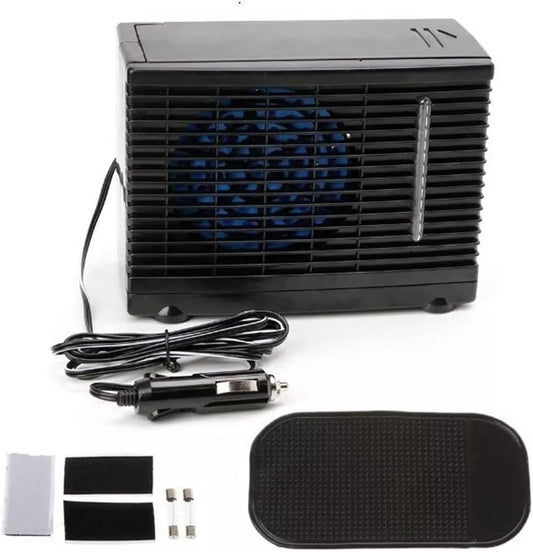  Ventilateur De Refroidissement Portable Pour Voiture Avec Climatiseur Réglable, Système De Refroidissement Par évaporation D'eau Et Glace, Ventilateur De Bureau à Faible Bruit Pour Véhicule, Camion