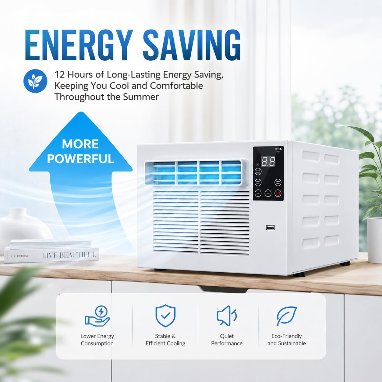 GENERIC 1876BTU Unité De Courant Alternatif Portable, Déshumidificateur Compact Pour L'espace De 5m2, Contrôle De Refroidissement Et D'humidité Silencieux, Mouvement Facile Avec Roulettes, Aucune Unité Extéri
