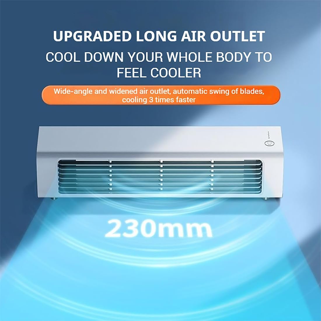  Climatiseur Portable Breeza Pro 2.0 Original, Climatiseur, Installation Sans Perçage, 3 Vitesses, Ultra Silencieux Et Écoénergétique, Pour Chambre, Bureau (Blanc,Rechargeable)