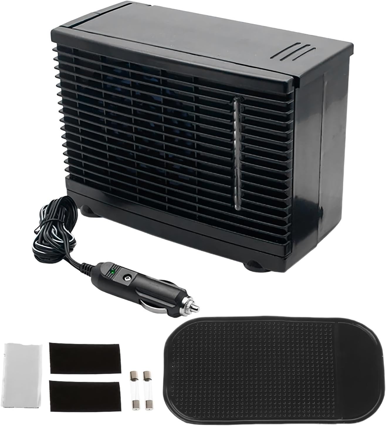  Ventilateur Rafraîchisseur D'air Portable Par évaporation, 12 V, Avec Réservoir D'eau. Climatiseur Personnel Silencieux Et Idéal Pour Voiture, Camion, Camping-car Et Bureau, 200x110x150 Mm