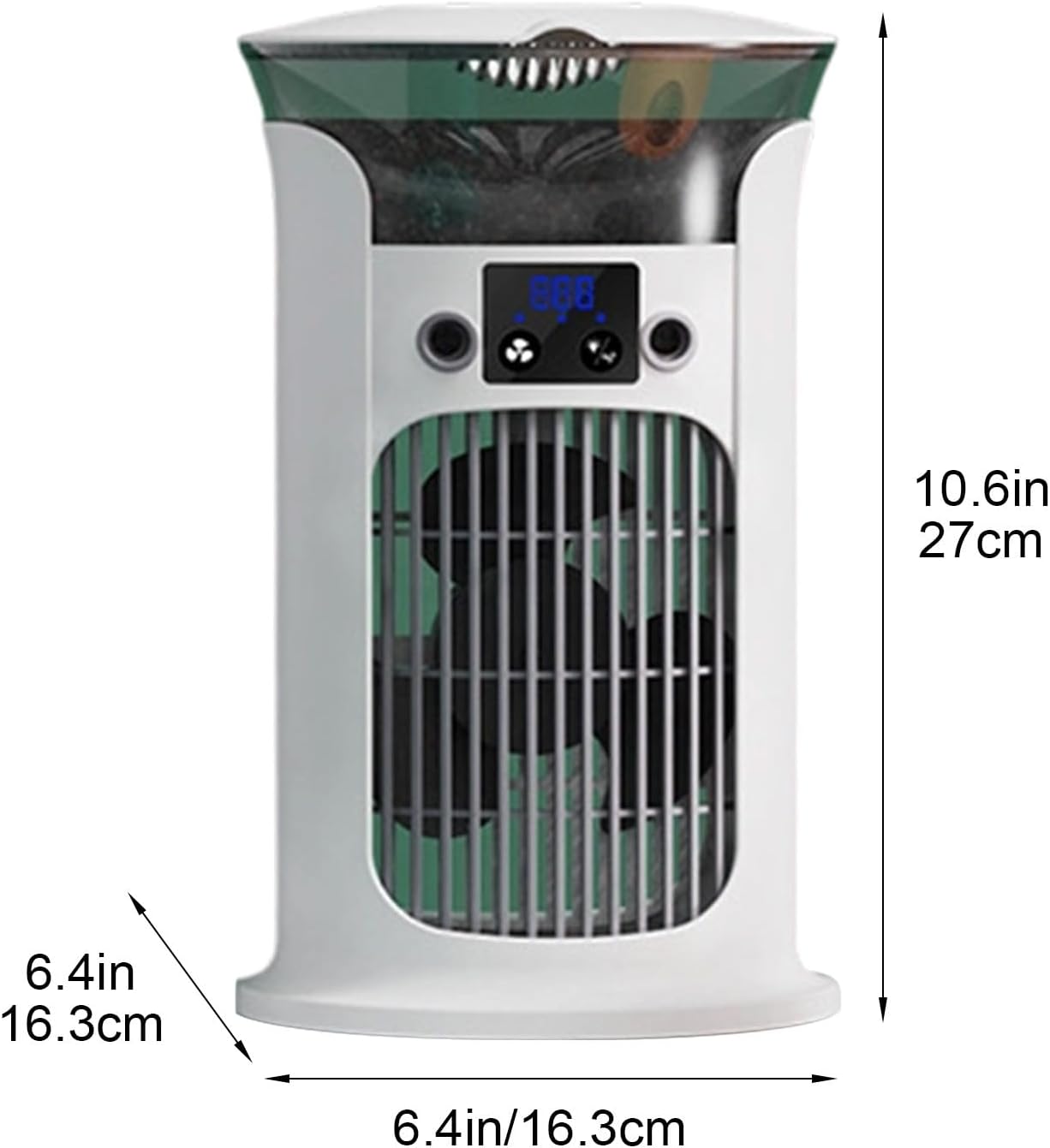  Mini Climatiseur Portable, Rafraîchisseur D'air évaporatif USB, 3 Vitesses, Sans Tuyau D'évacuation, Silencieux, Idéal Pour La Maison, Le Bureau Ou Une Chambre, Réservoir D'eau De 880 Ml (Blanc)