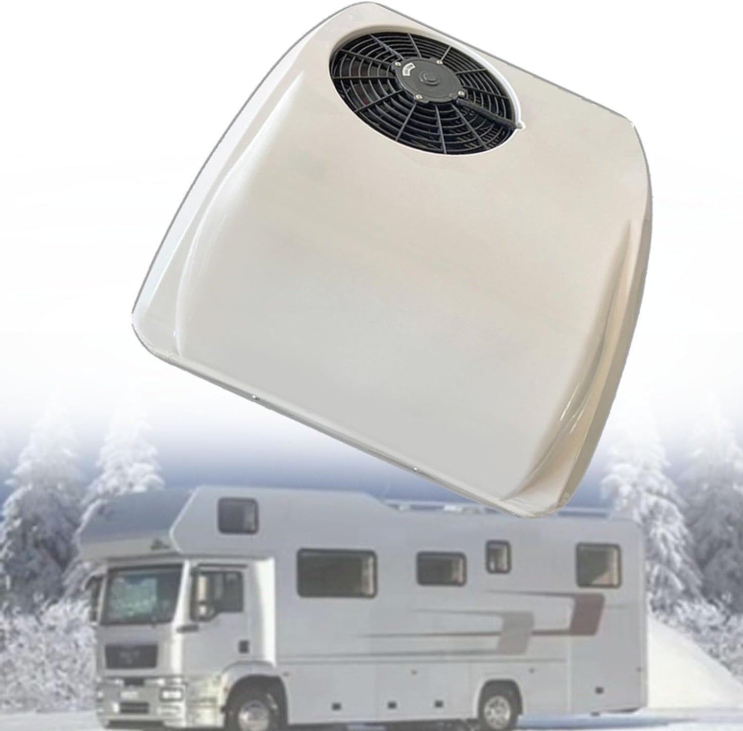  Climatiseur De Toit De Voiture Ultra-Mince 12 V/24 V Cc Pour Camping-Car, Climatiseur Pour Camping-Car, Chauffage Et Climatisation, Compatible Avec Les Mini-Fourgonnettes, Pick-Up, Camping-Cars, Camio