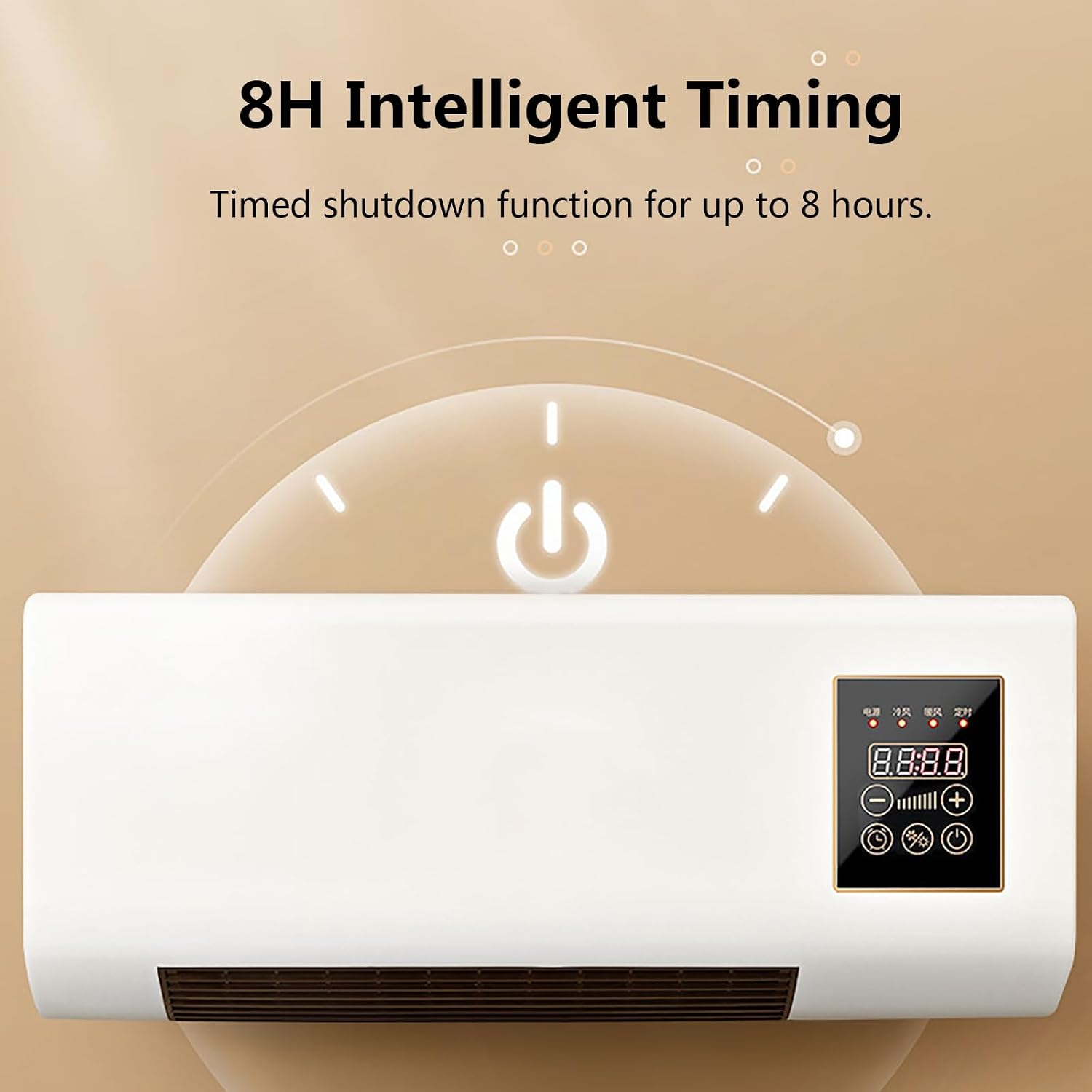  Climatisation Murale Portable 2000W Avec Télécommande Et Minuterie.Réfrigérateur Et Chauffage Efficaces Pour La Maison, Le Bureau, La Chambre à Coucher. Fonctionnement Silencieux, Contrôle Intelligent