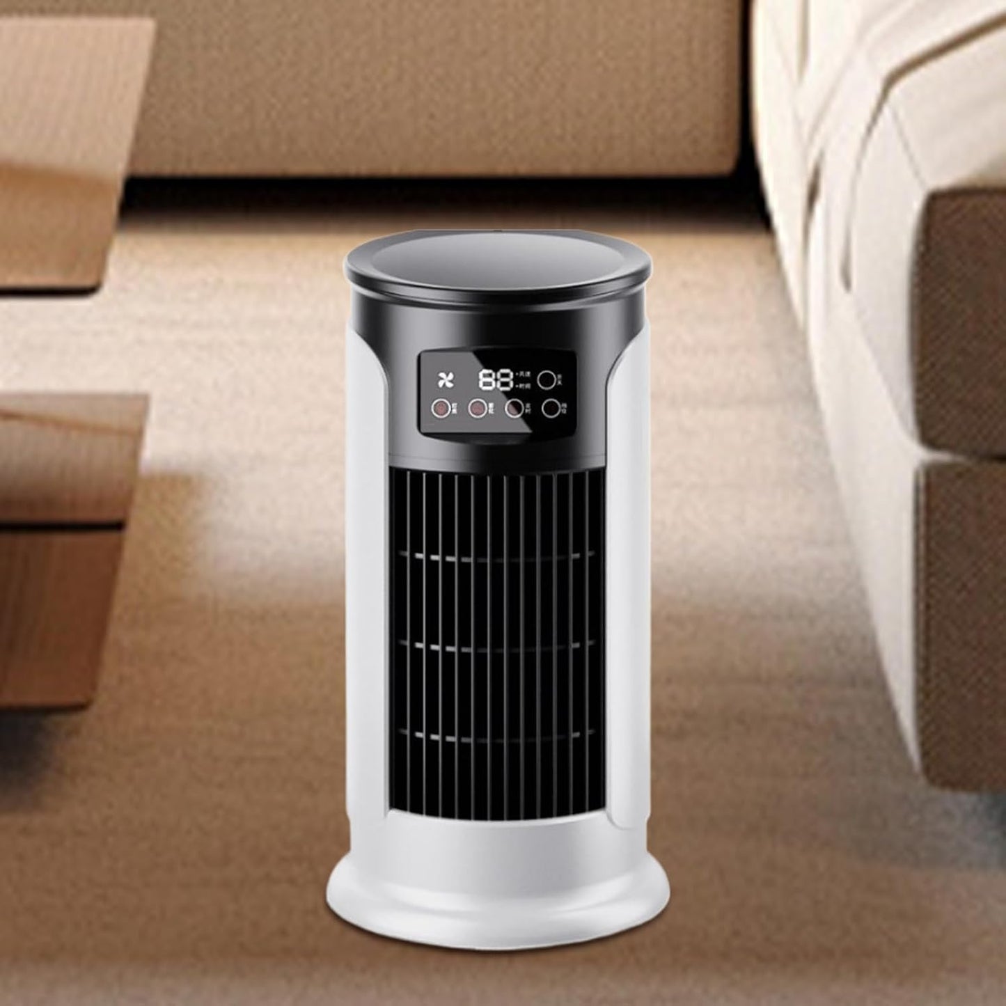  Ventilateur Climatiseur, Ventilateur Personnel Rafraîchisseur D'Air Évaporatif, Vitesses Réglables - Réservoir 300ml - Silencieux Pour Bureau, Domicile Et Voyage