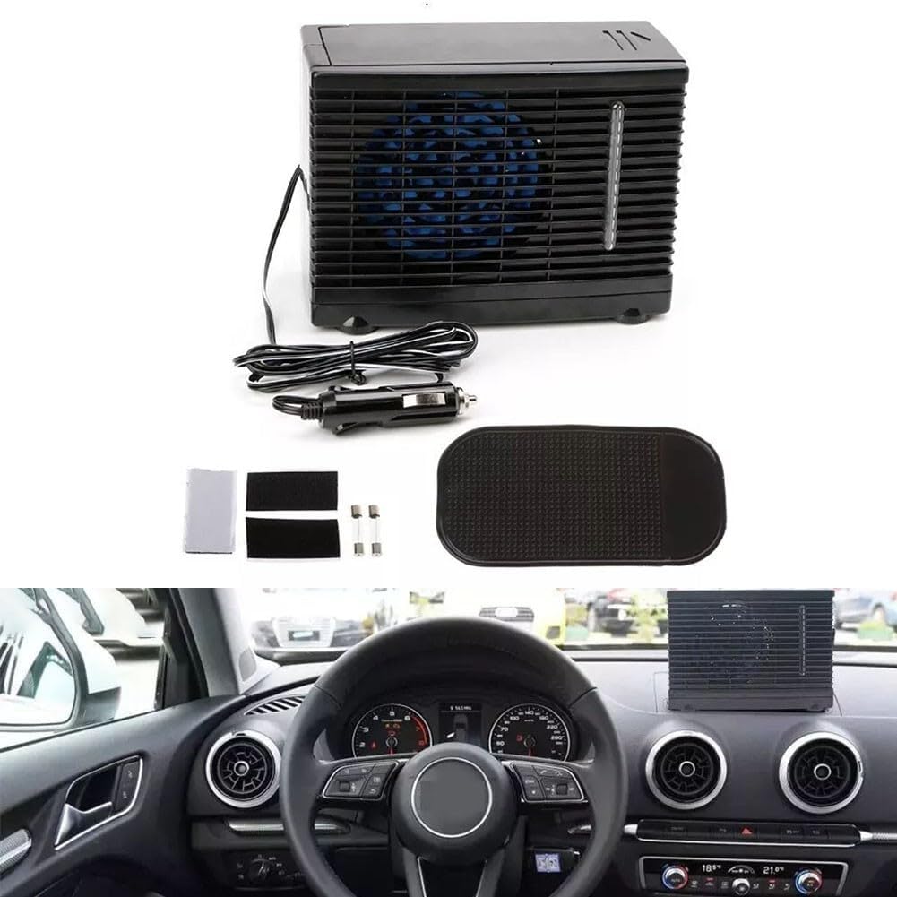  Ventilateur De Refroidissement Portable Pour Voiture Avec Climatiseur Réglable, Système De Refroidissement Par évaporation D'eau Et Glace, Ventilateur De Bureau à Faible Bruit Pour Véhicule, Camion