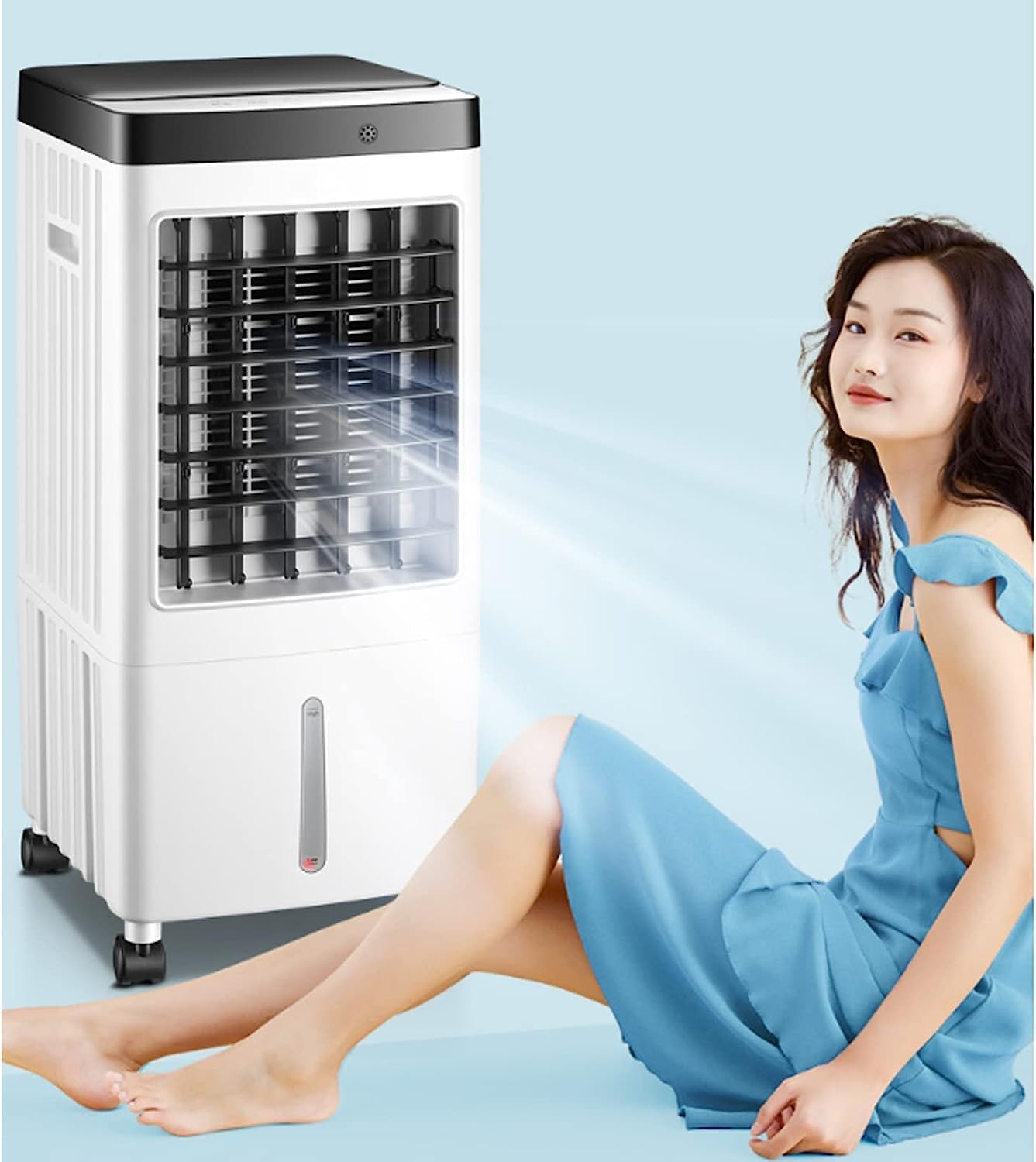 GENERIC Refroidisseur D'air évaporatif Portable, Réservoir De 10L, Ventilateur 3 En 1 Avec 3 Vitesses Et Oscillation à 60 °.Refroidisseur Compact écoénergétique Pour Le Bureau à Domicile.Fonction D'opération