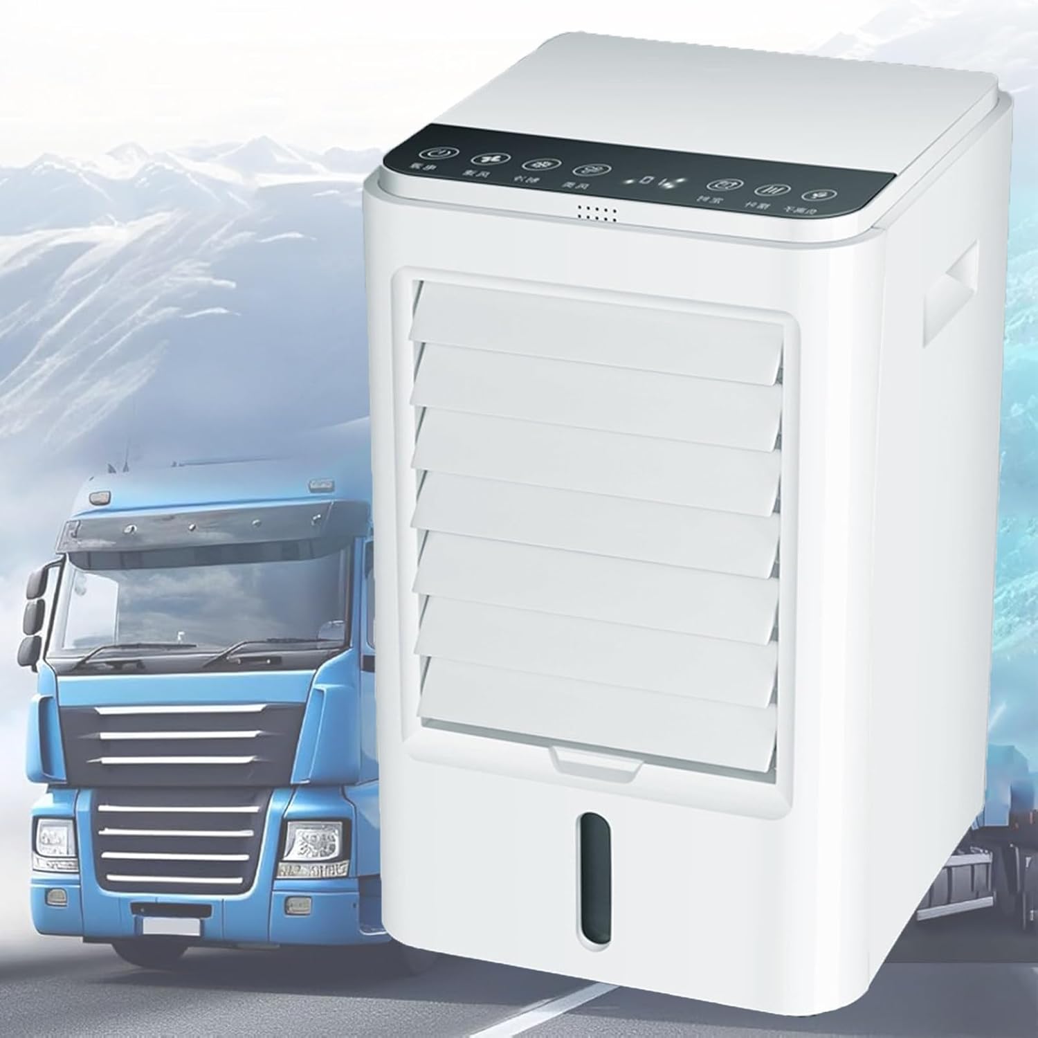 GENERIC Climatiseur Portable Avec Télécommande, Refroidissement Par évaporation, Ventilateur 4 En 1 Pour Véhicules Et Utilisation En Intérieur
