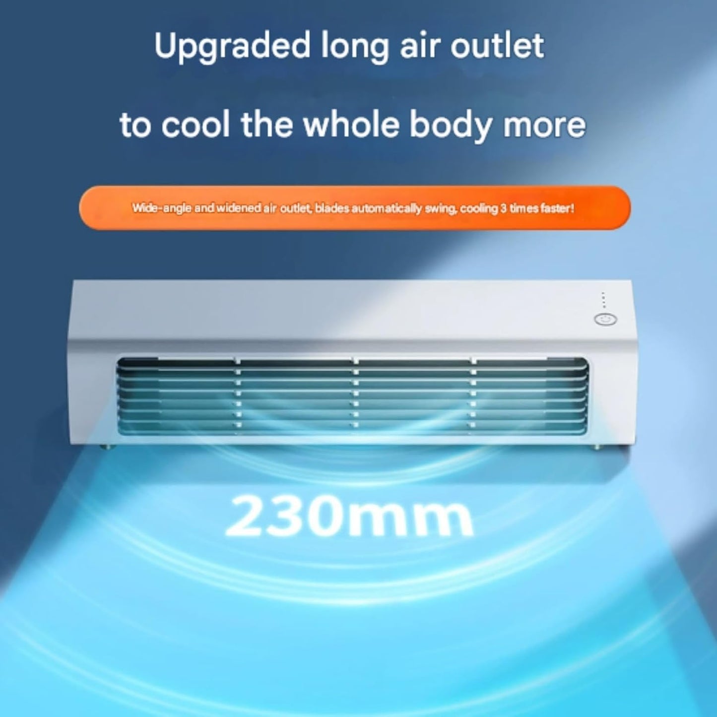  Ventilateur De Refroidisseur D'air Portable, 3000mAh Rechargeable Bureau Mini Ventilateur Avec Télécommande, Ultra Silencieux USB Dispositif De Refroidissement Pour Le Camping Extérieur De Bureau à Do