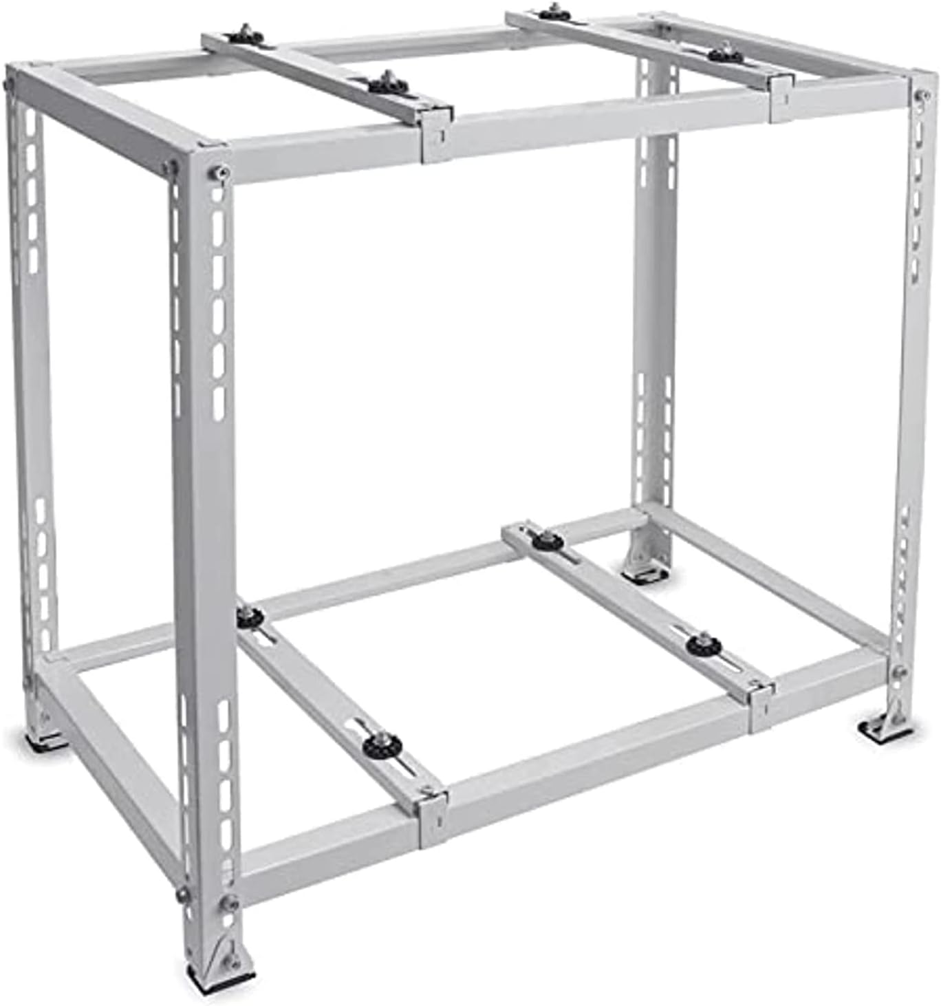  Support Robuste à Double Niveau Pour Climatiseurs Mini Divisés, Base De Pompe à Chaleur Extérieure, Support De Sol Absorbant Les Chocs Pour Une Stabilité Et Une Performance Améliorées