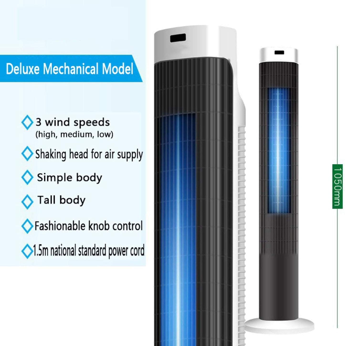  Ventilateur De Tour Portable Avec Télécommande, Refroidisseur D'air Silencieux De 3 Vitesses, Oscillant à 80 °, Minuterie 7H, Filtre Lavable Pour Bureau De Chambre