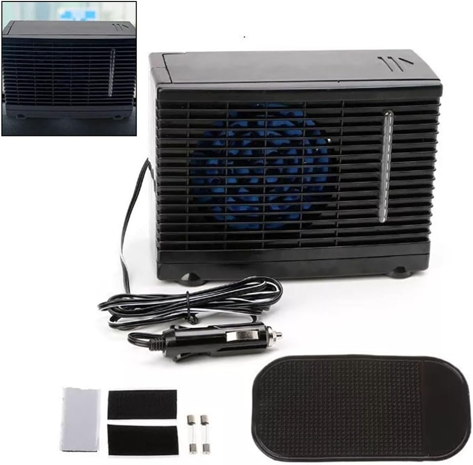  Ventilateur De Refroidissement Portable Pour Voiture Avec Climatiseur Réglable, Système De Refroidissement Par évaporation D'eau Et Glace, Ventilateur De Bureau à Faible Bruit Pour Véhicule, Camion