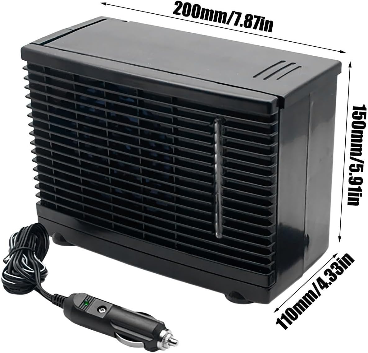 GENERIC Ventilateur D'air Pour Voiture – Souffleur D'air, Appareil 12 V 950 G, Unité évaporative, Support Adhésif Sécurisé | Système De Refroidissement Du Réservoir D'eau Pour Tables, Bureaux, étagères