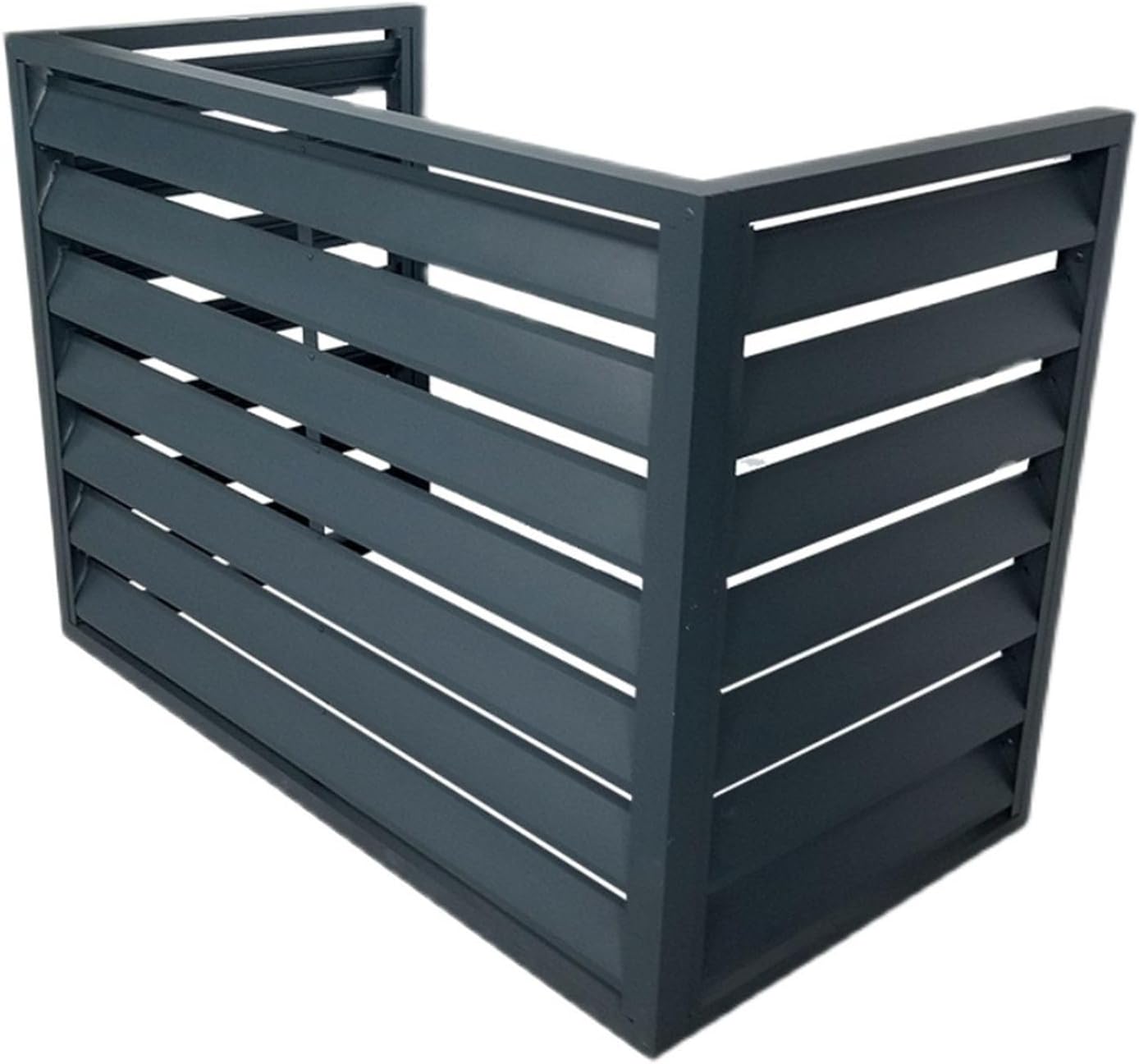  Housse En Aluminium Gris Pour Climatiseur – Mini Pompe à Chaleur Séparée Protection Extérieure Réduction Du Bruit Support De Plante Bouclier Résistant Aux Intempéries Pour Une Utilisation Extérieure