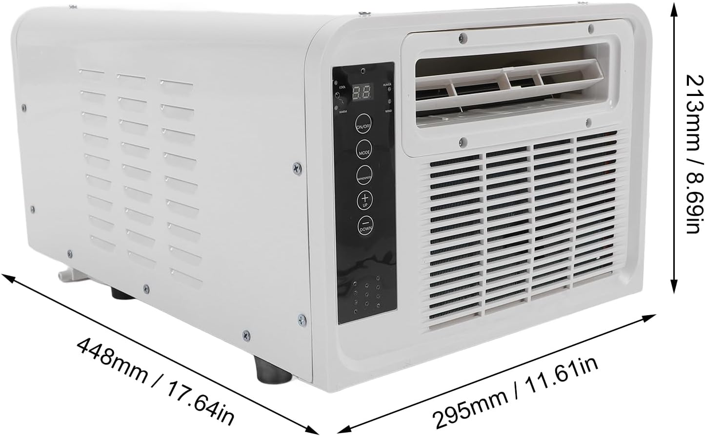  SIXRUN Climatiseur Compresseur, Climatisation Contrôle Vocal Air Froid/Chaud Avec Télécommande Pour Bateau Caravane Dortoir Espace De 1 à 10㎡ (Prise UE 220V)