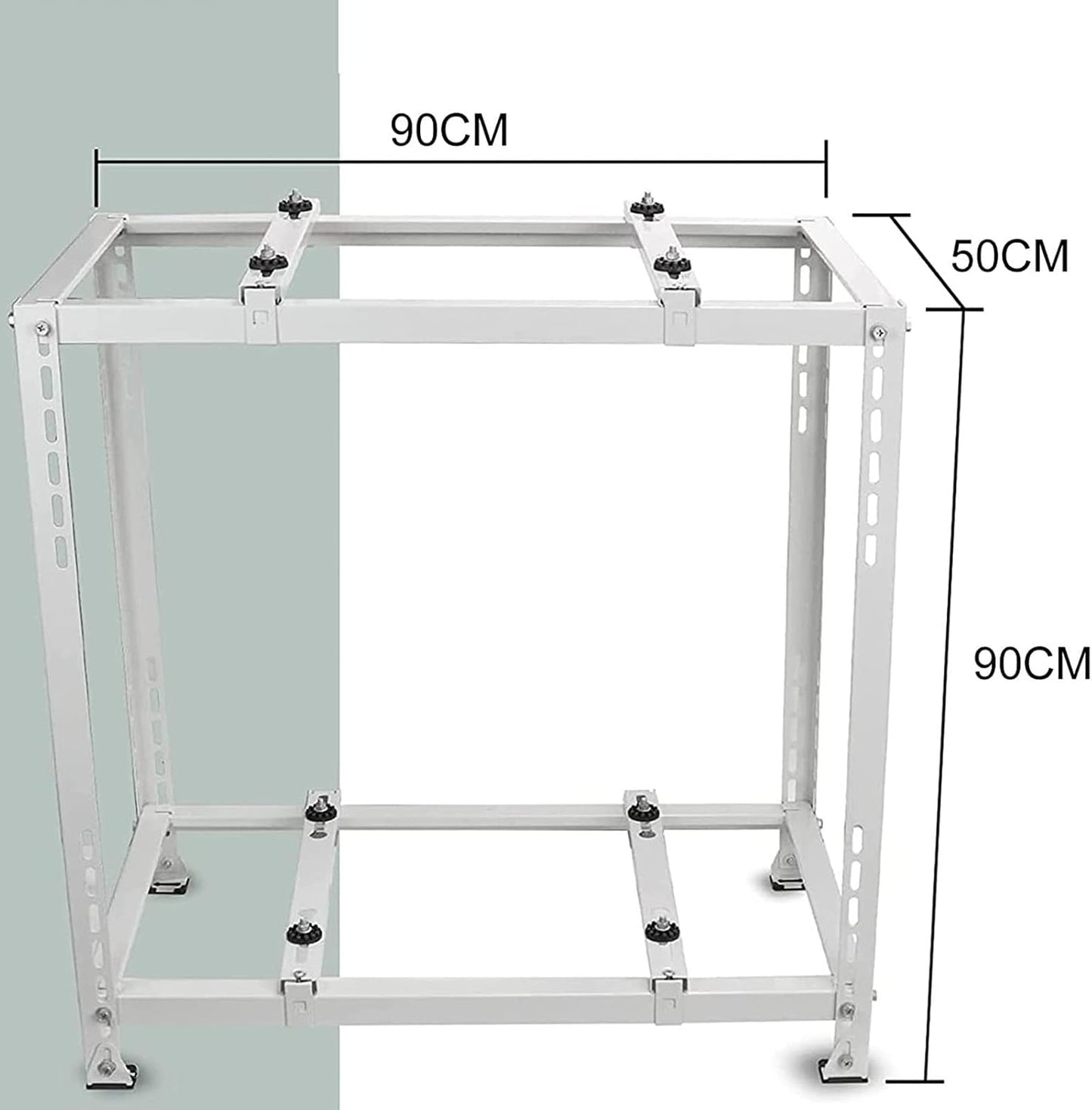  Support Robuste à Double Niveau Pour Climatiseurs Mini Divisés, Base De Pompe à Chaleur Extérieure, Support De Sol Absorbant Les Chocs Pour Une Stabilité Et Une Performance Améliorées