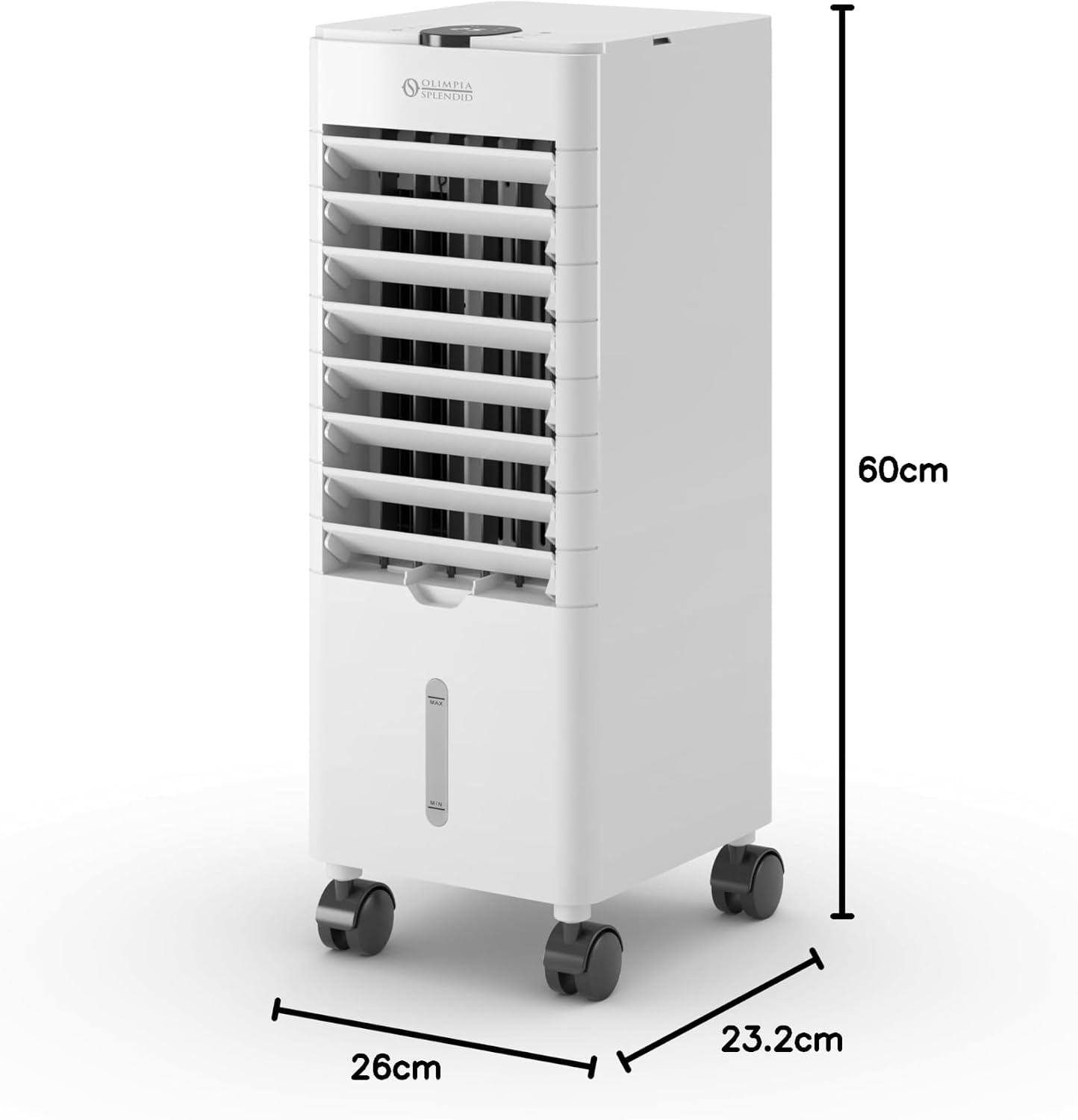  Olimpia Splendid, Peler 4T Raffrescatore Evaporativo, 4 Litri, Purificatore D'Aria, Raffrescamento, Ventilazione, Touchscreen Display, Facilità Di Trasporto