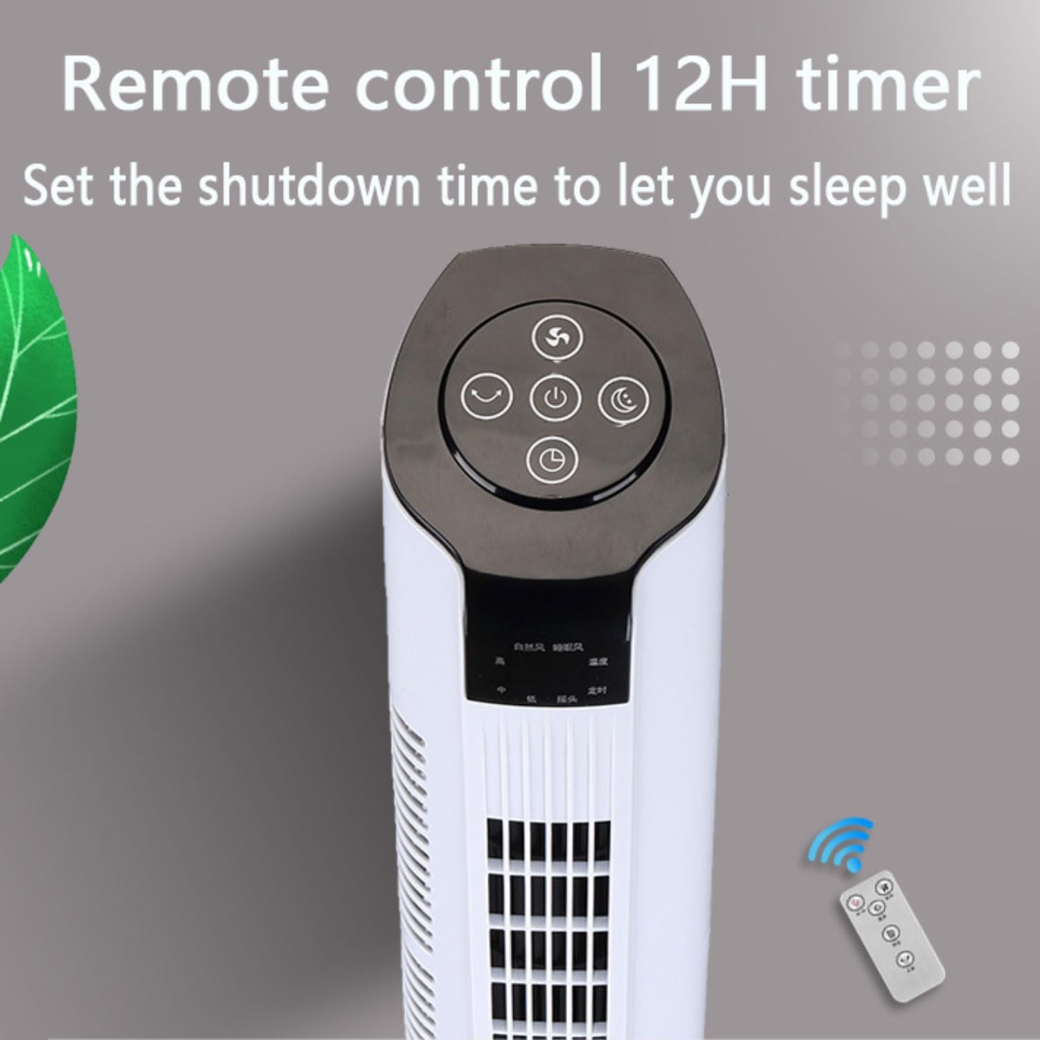  Ventilateur De Tour, Refroidisseur D'air De Chambre à 3 Vitesses Avec 60 Oscillation, Minuterie 12H, Affichage LED, Ventilateur De Stand-up électrique Silencieux Sans Lame Pour Le Bureau à Domicile