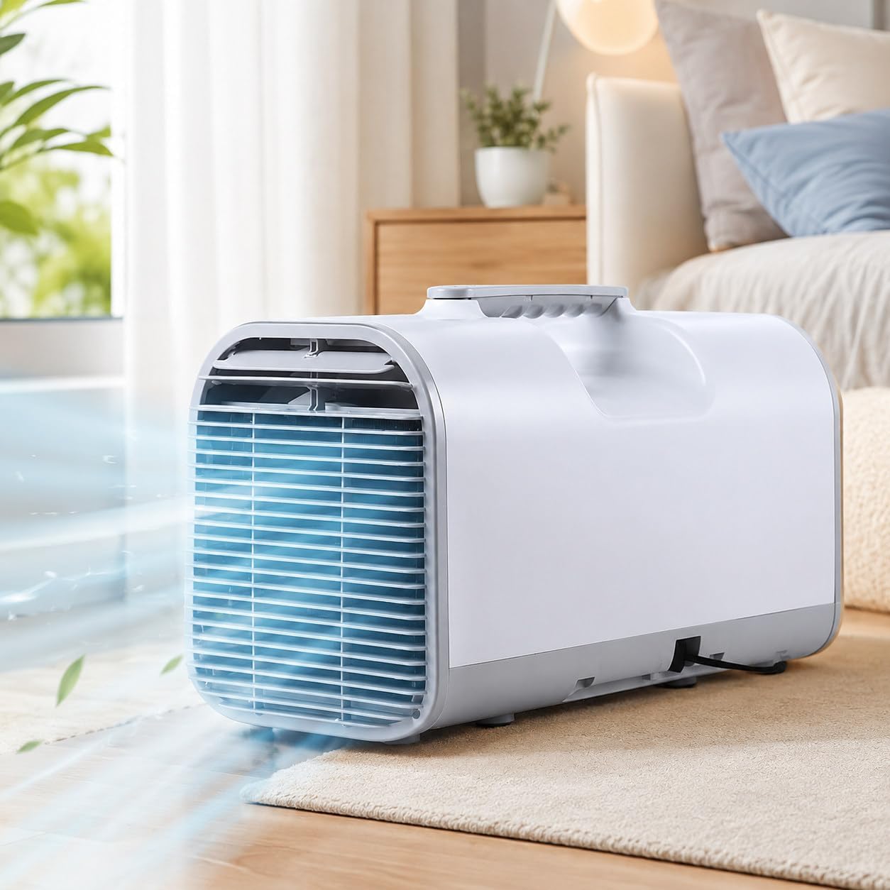  Portable AC Unit 4777 BTU, 4-en-1 Ventilateur De Refroidissement Déshumidificateur Avec Commande Vocale D'application, Climatiseur Portable Autodrainant Pour L'utilisation De Camion De Camion De Tente