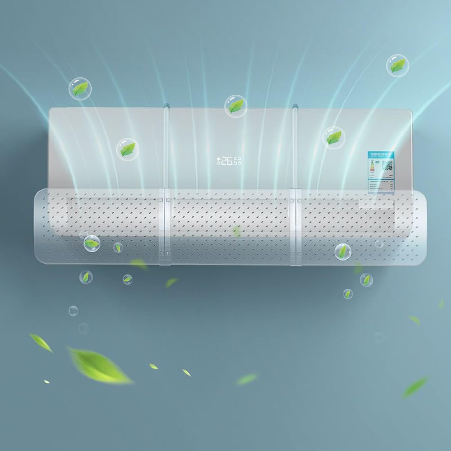  Réglable Déflecteur Climatisation, Universel Deflecteur Climatiseur Coupe-Vent, Soufflage Anti-Direct Pour Maison/Bureau âgés, Néonats, Femmes En Gestation Couvre-vent Défensé (Blanc)