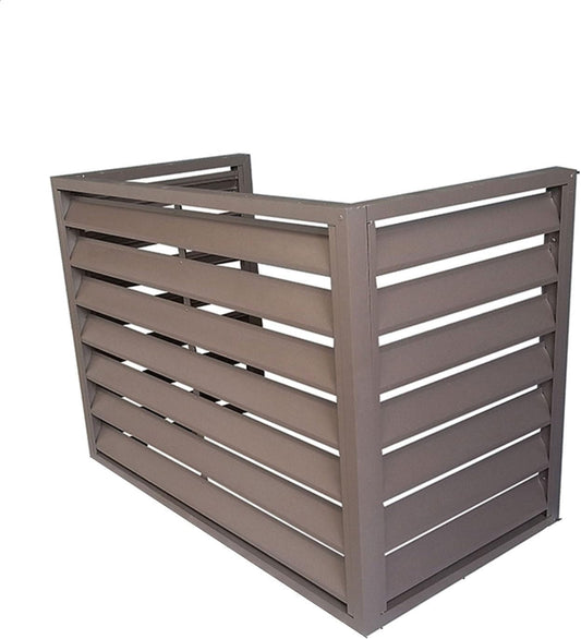 GENERIC Mini Housse De Protection Pour Climatiseur En Aluminium Et Pompe à Chaleur, Réduction Du Bruit, Design Marron, Parfait Pour Une Utilisation En Extérieur, Support De Plantes D'étagère