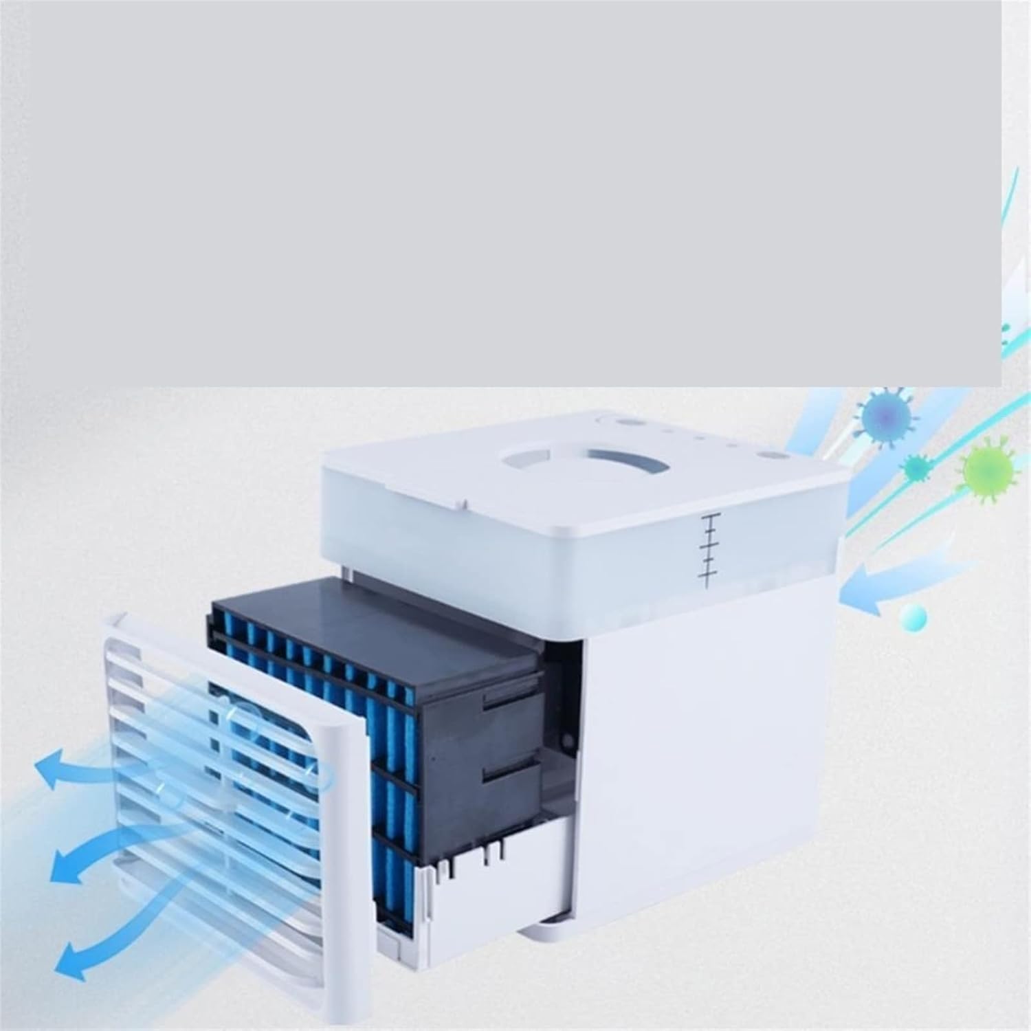  DieffematicKTY Climatiseur Mobile Air Cooler Portable Air Conditioner Humidifie Purifier Fan Mini Air Cooler Speeds For Personal Space/Office/Room