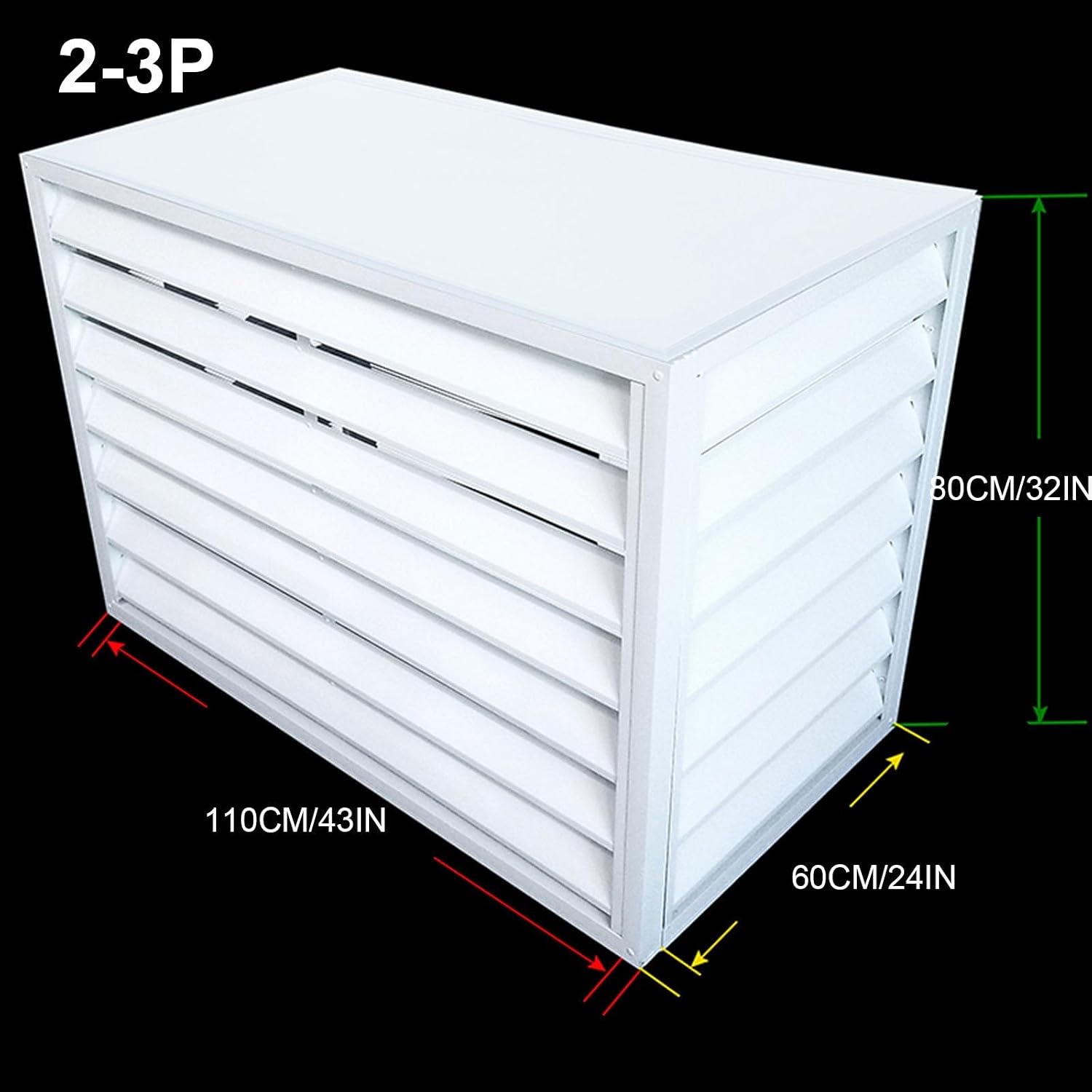  Housse En Aluminium Pour Climatiseur – Protection Hivernale Pour Unités Extérieures – Housse De Pompe à Chaleur Toutes Saisons Pour Intérieur/extérieur – Couleur Blanche