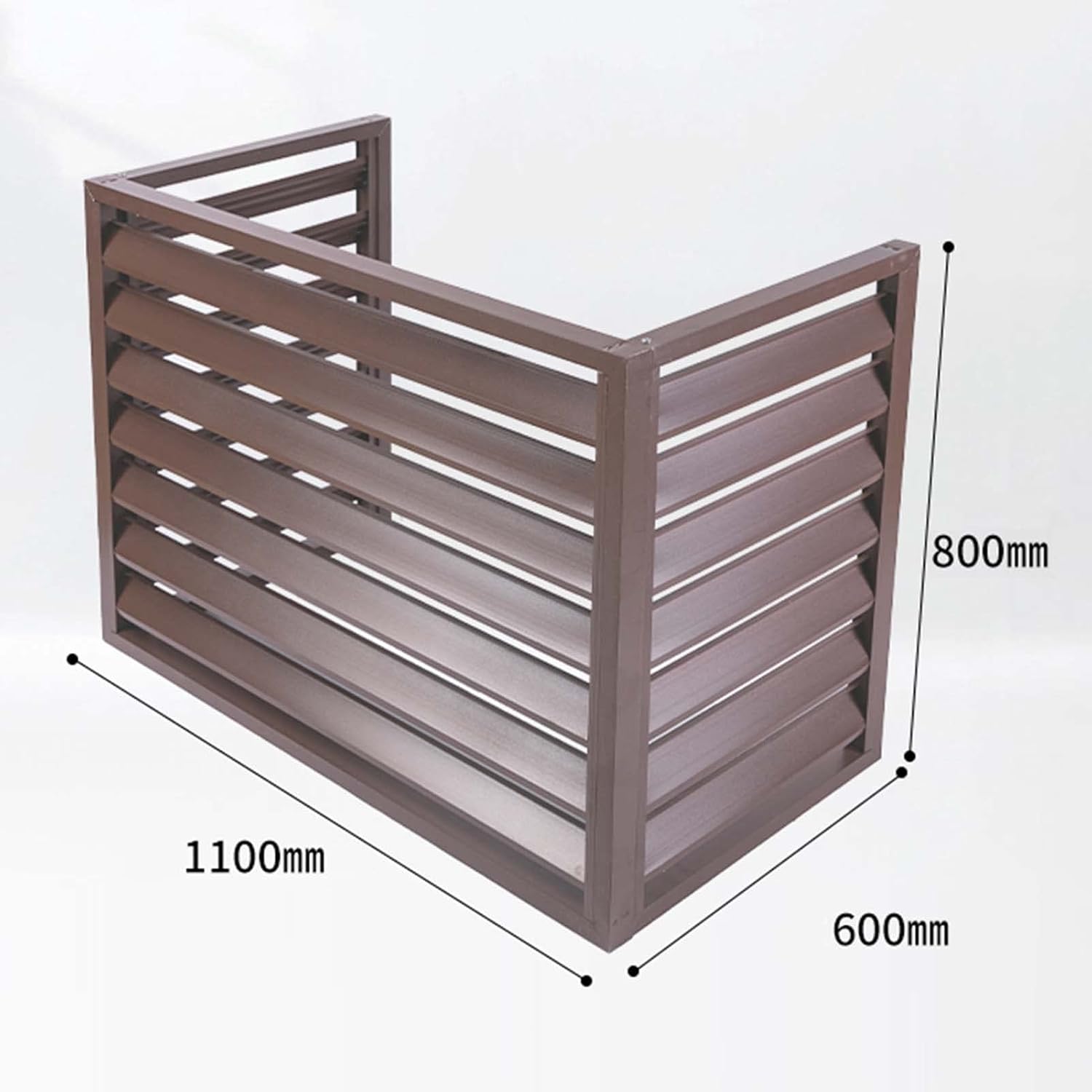 GENERIC Housse En Aluminium Pour Climatiseur Toutes Saisons – Décoration Extérieure Pour Unités De Climatisation Et Poubelles – Protection Autoportante Pour équipement D'extérieur