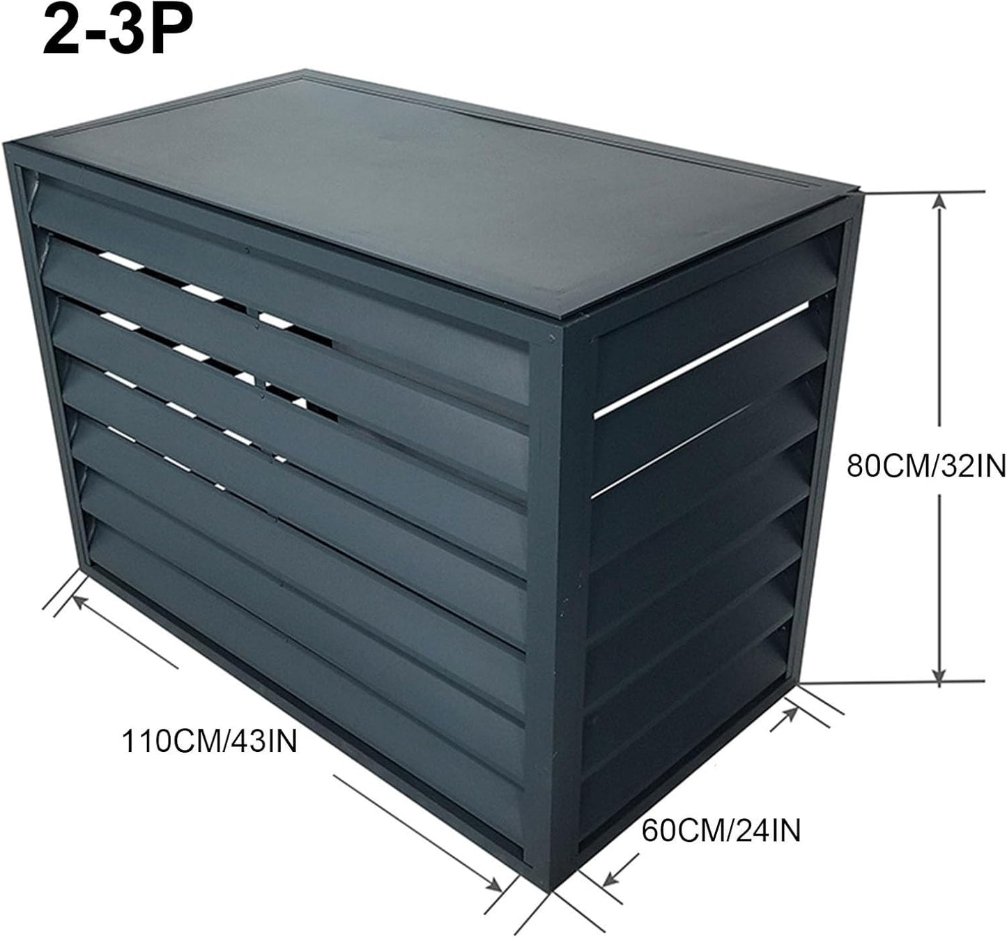  Housse De Protection Complète En Aluminium Gris Pour Climatiseur Et Pompe à Chaleur, Protection Complète D'hiver Pour Unités Extérieures, Utilisation En Intérieur/extérieur