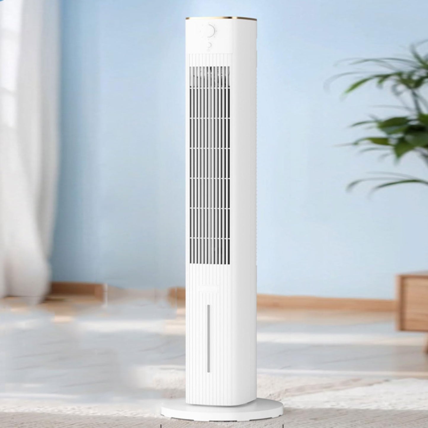 GENERIC Ventilateur De Refroidissement Par évaporation, Ventilateur Tour Oscillant Sans Pales Pour Chambre à Coucher, Bureau Et Salon, 3 Vitesses, 3 Modes De Vent, Minuterie De 15 Heures, Design Portable