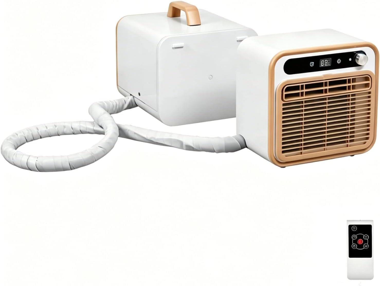  1500W Portable Split AC, Refroidisseur Pour RV Bedroom Camping, Unité De Contrôle Intelligente Compacte Avec Poignée à Distance, Fonctionnement Silencieux à Faible Bruit, Climatiseur écoénergétique Po