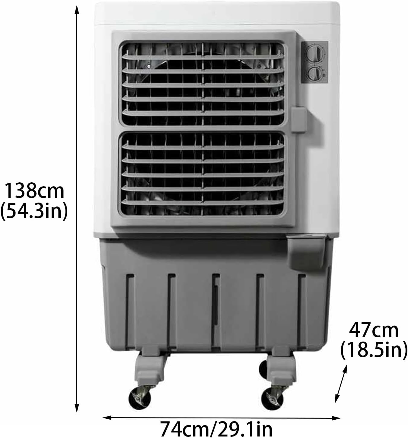 GENERIC Refroidisseur D'air Par évaporation Avec Oscillation à 90°, Grand Réservoir D'eau Et 3 Vitesses De Vent Pour L'intérieur Et L'extérieur, Idéal Pour Le Confort Dans Des Conditions Sèches
