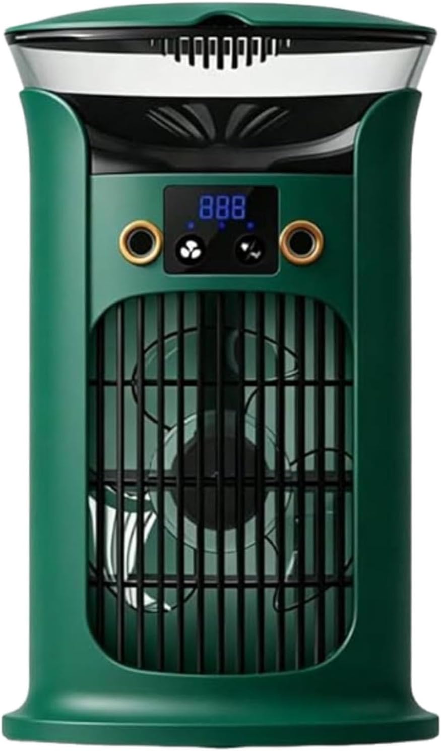 GENERIC Ventilateur De Refroidisseur D'air De Bureau 3-en-1, Ventilateur De Refroidissement De Climatiseur Portable Avec Humidificateur De Réservoir D'eau Et éclairage à Sept Couleurs (Blanc + Jaune)