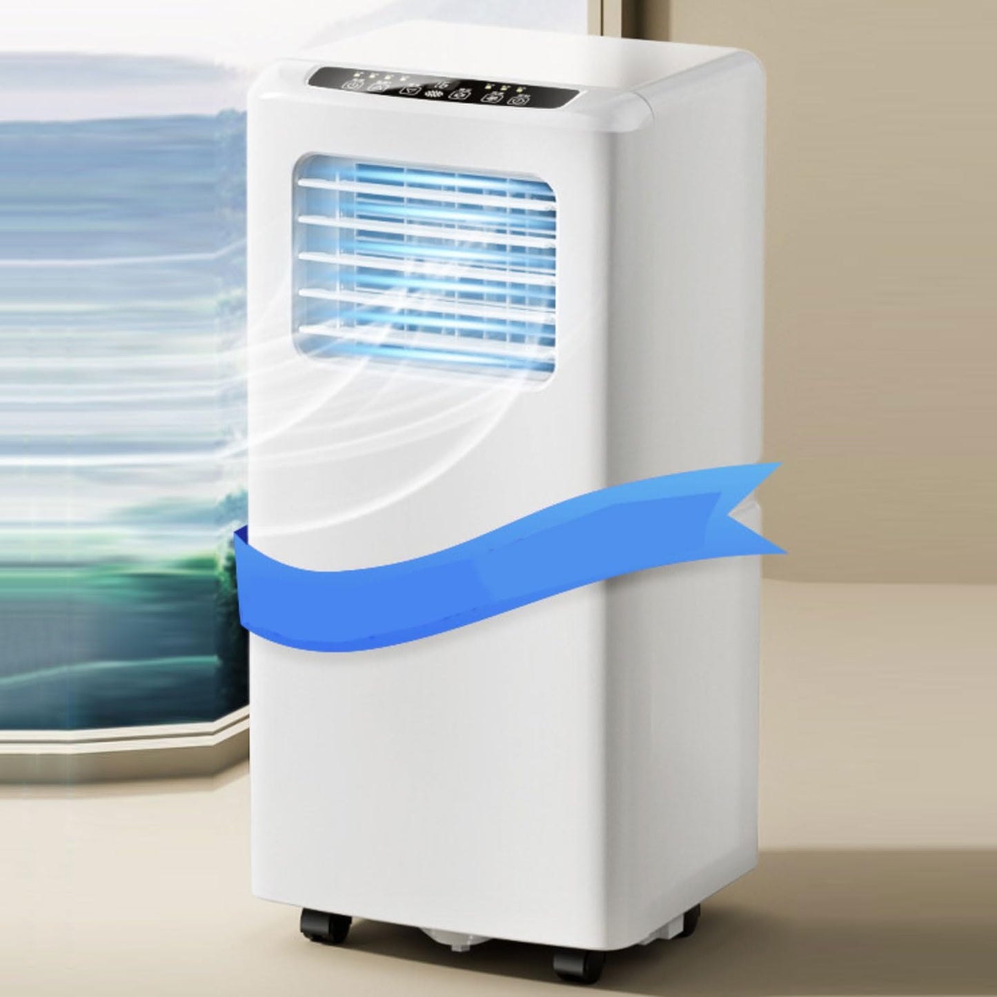  Climatiseurs Portables Pour Grande Pièce Smart AC Unit Avec Télécommande Déshumidificateur De Refroidissement Rapide Kit De Fenêtre En Mode Veille Silencieux Inclus Refroidissement AC Unit Ventilateur