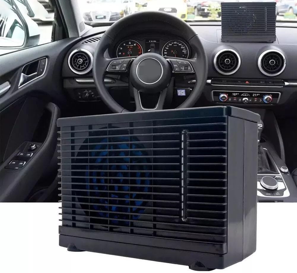  Ventilateur De Refroidissement Portable Pour Voiture Avec Climatiseur Réglable, Système De Refroidissement Par évaporation D'eau Et Glace, Ventilateur De Bureau à Faible Bruit Pour Véhicule, Camion