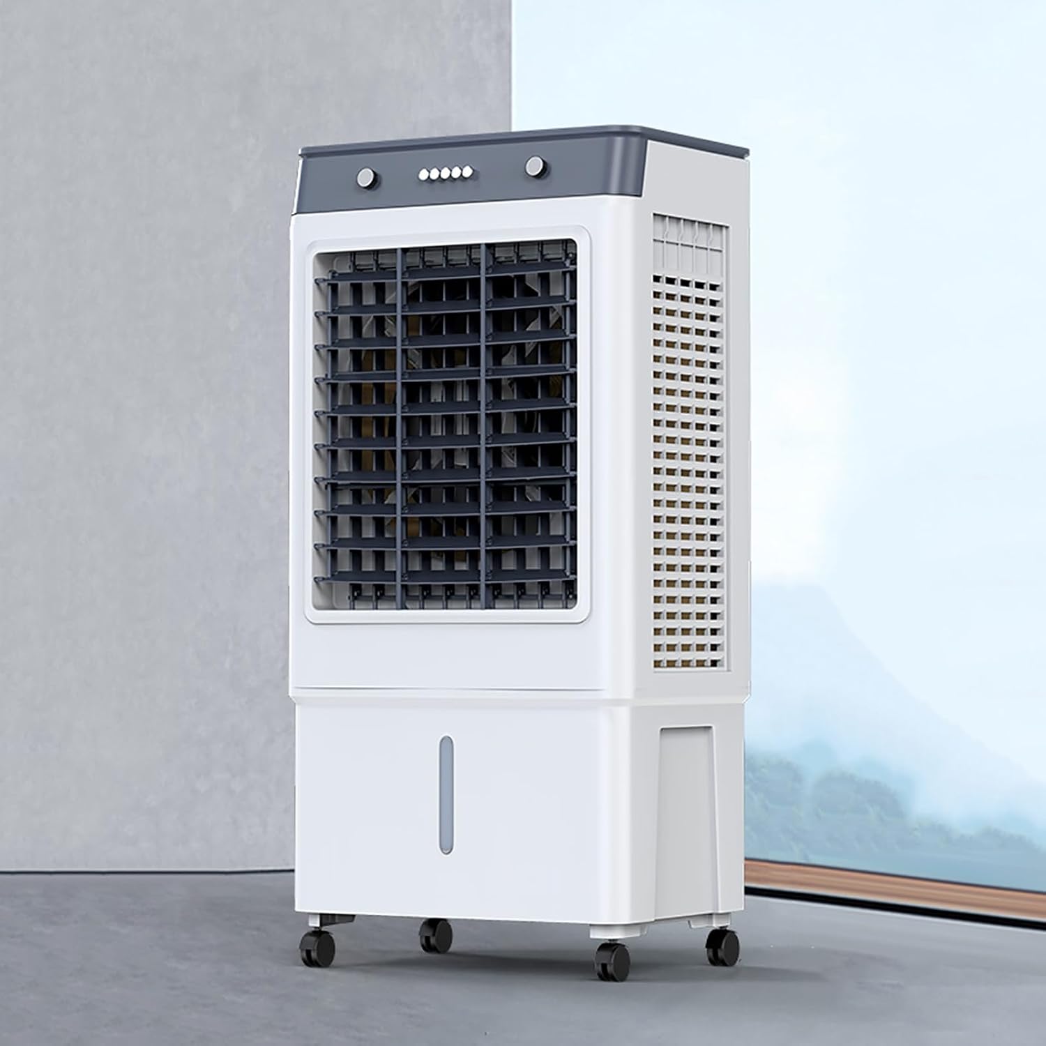  Climatiseur Par évaporation 3 Vitesses, Refroidisseur D'air Portable Pour Pièce, Extérieur, Commercial, Bureau, Volume D'air De 7 000 M³/h