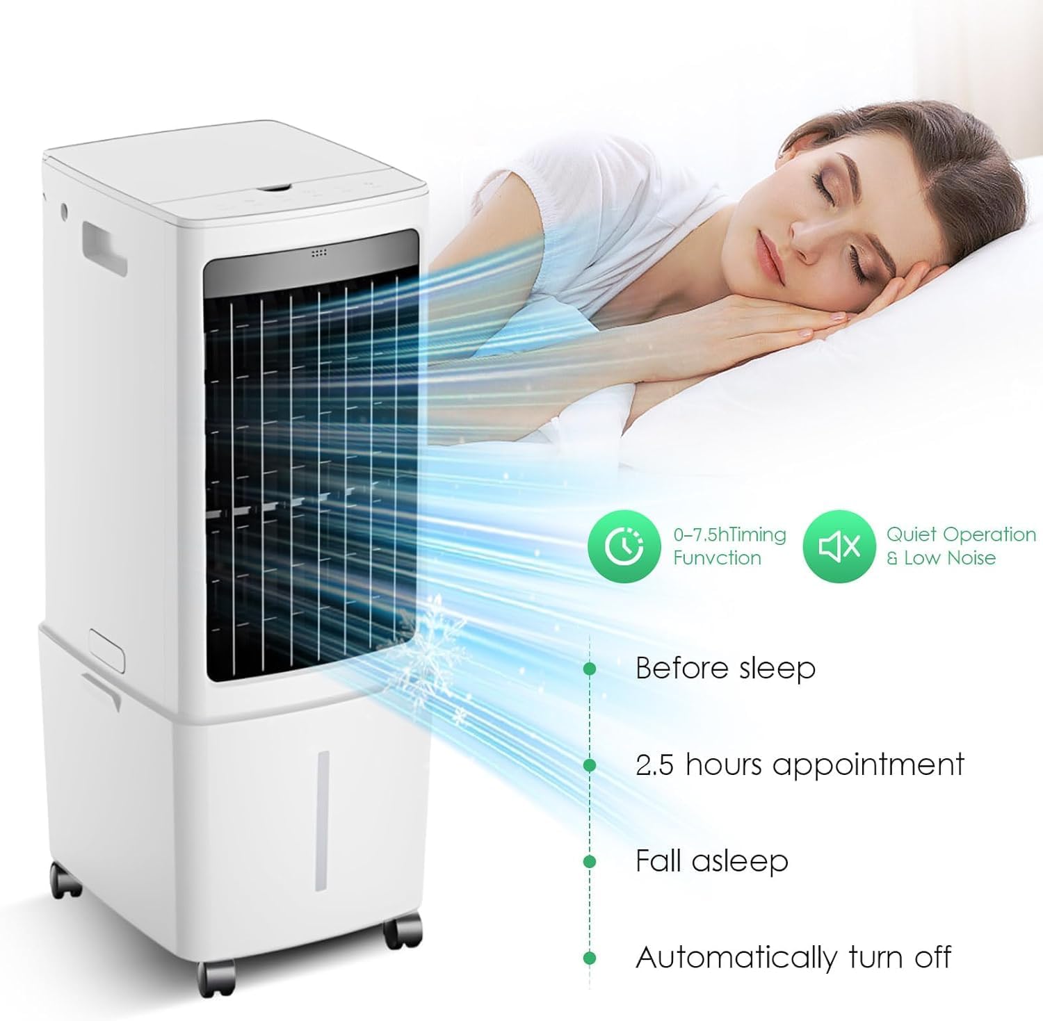 GENERIC Refroidisseur De Marais – Refroidisseur Par évaporation De 4 000 CFM, Réservoir De 3 Litres, 3 Modes, Télécommande, Minuterie Pour Chambre, Maison, Bureau