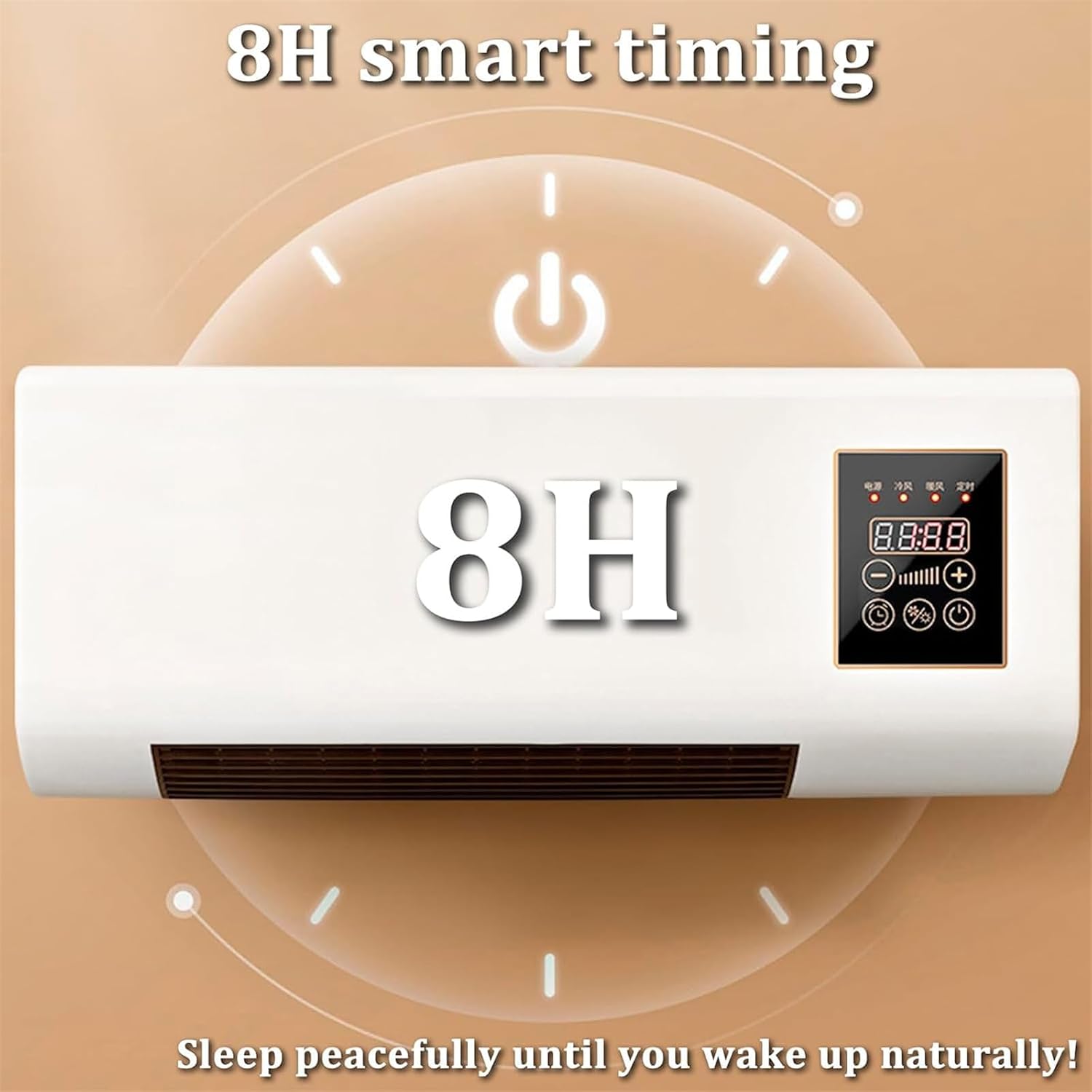  Climatiseur 1800W, Compact & Calme, Refroidissement Mural Mobile Avec Minuterie, Idéal Pour Le Bureau Et La Maison, Contrôle Efficace De La Température, Facile à Installer