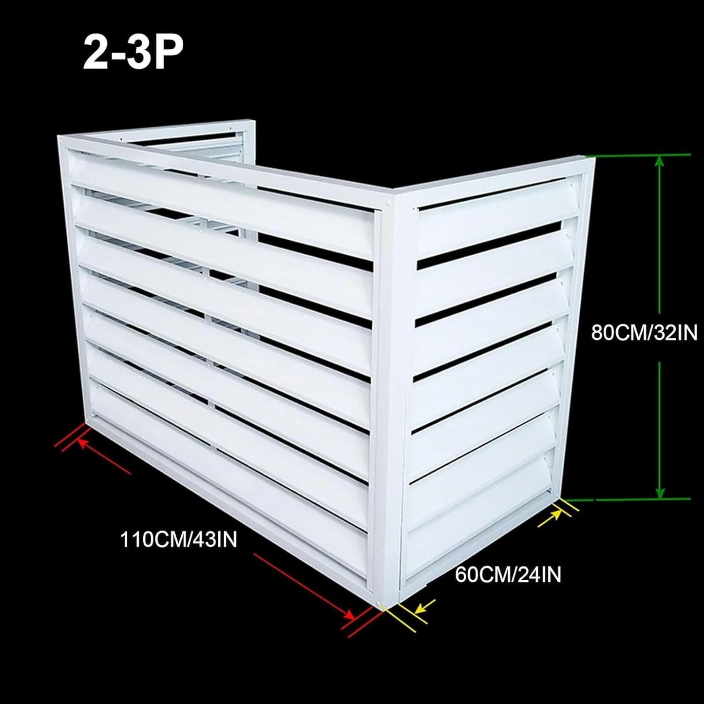 GENERIC Housse Pour Mini Climatisation Et Pompe à Chaleur – Protection Extérieure En Aluminium – Mini Couvercle Divisé Résistant Aux Intempéries, Compatible Avec Climatiseurs Et Pompes à Chaleur Standard