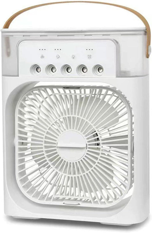 GENERIC Mini Climatiseur Portable, Refroidisseur Par évaporation USB, 3 Vitesses, LED 7 Couleurs, Humidificateur Pour Bureau Et Extérieur, Solution De Refroidissement économe En énergie