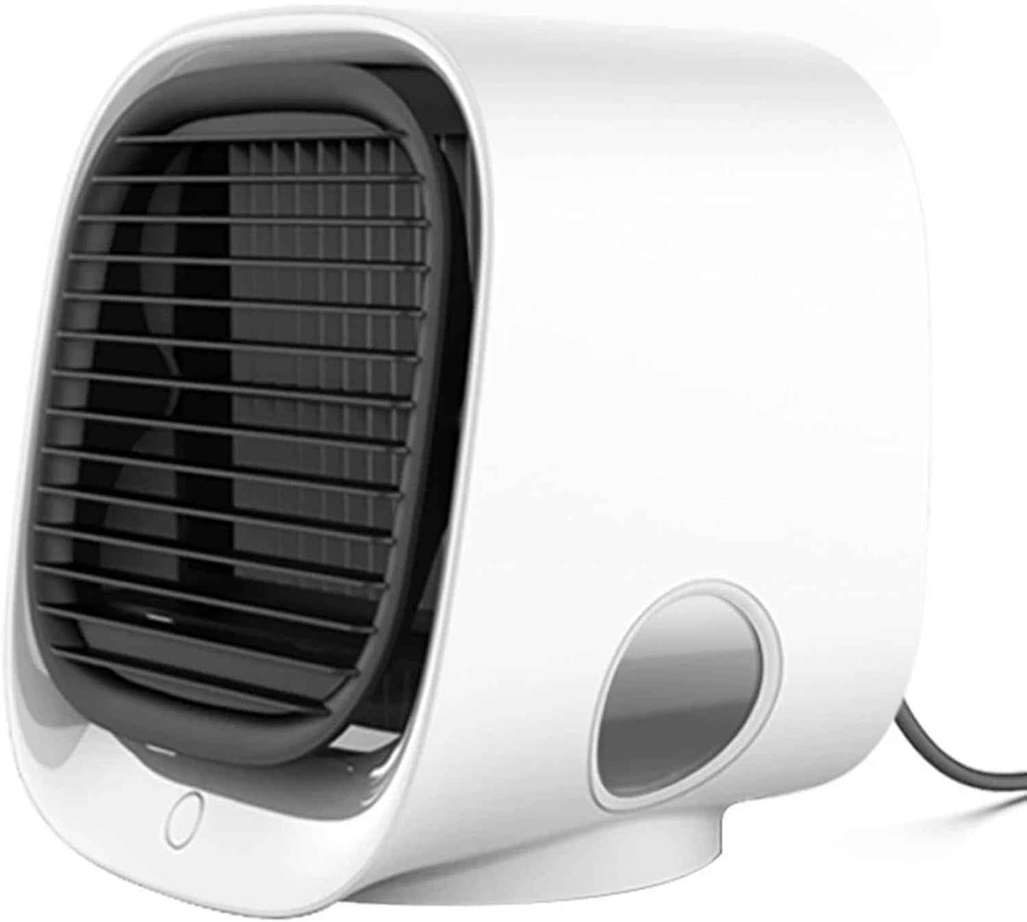  LilCooler Portable AC, Climatiseur Mobile Portable, Mini Refroidisseur D'air, Mini Air Climatiseur Ventilateur Avec 3 Vitesses Réglable Pour Chambre à Coucher, Bureau (Blanc)