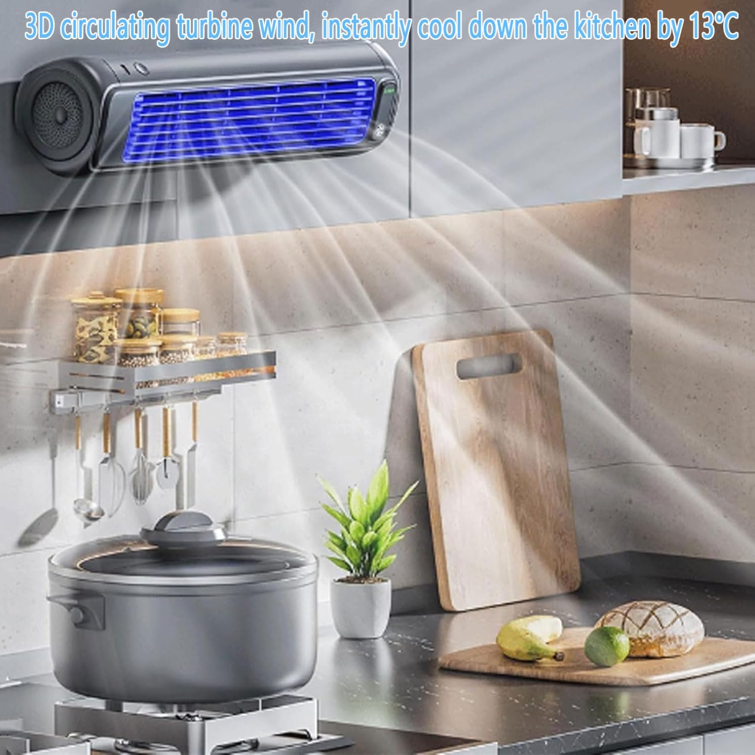 GENERIC Climatisation Portable Avec 3 Vitesses De Vent, Refroidisseur D'air, Aucune Installation Requise, Fonction De Charge USB, Portable, Petit Ventilateur, Refroidissement à L'air