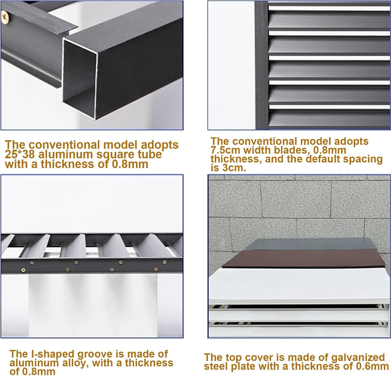  Housse En Aluminium Résistant Aux Intempéries Pour Climatiseur – Unité Extérieure Ion Avec Design élégant De Clôture Pour Une Utilisation En Intérieur Et En Extérieur