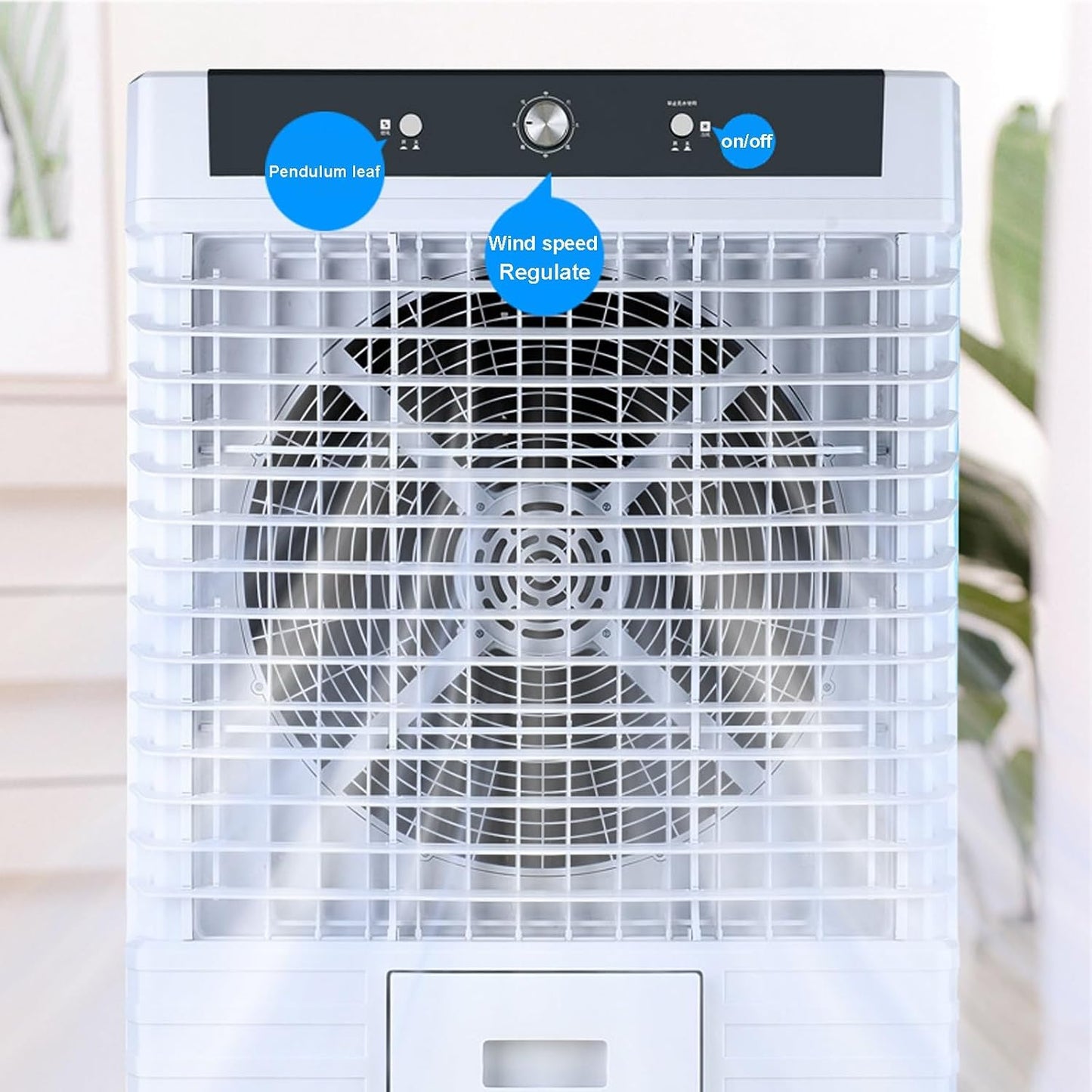  Refroidisseur D'eau Par évaporation, Climatiseur De 80 Litres Pour Garage, Unité De Refroidissement Extérieure Avec Roulettes Universelles, évaporateur Portable Haute Capacité Pour La Maison