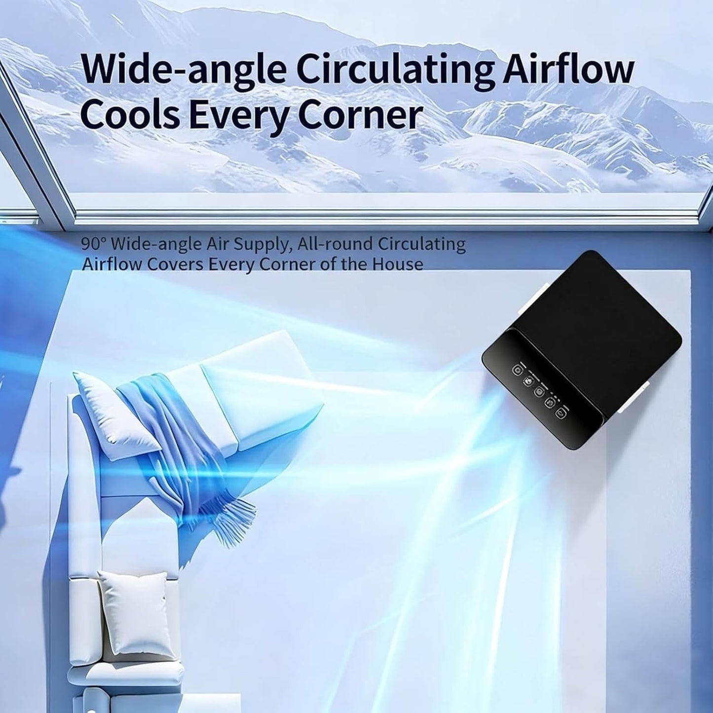 GENERIC Ventilateur De Climatiseur Portable, Ventilateur De Refroidisseur D'air évaporatif Avec 3 Vitesses, Ventilateur à Faible énergie D'économie D'espace 10L Avec Roues Pour Le Bureau à Domicile Et La Cham
