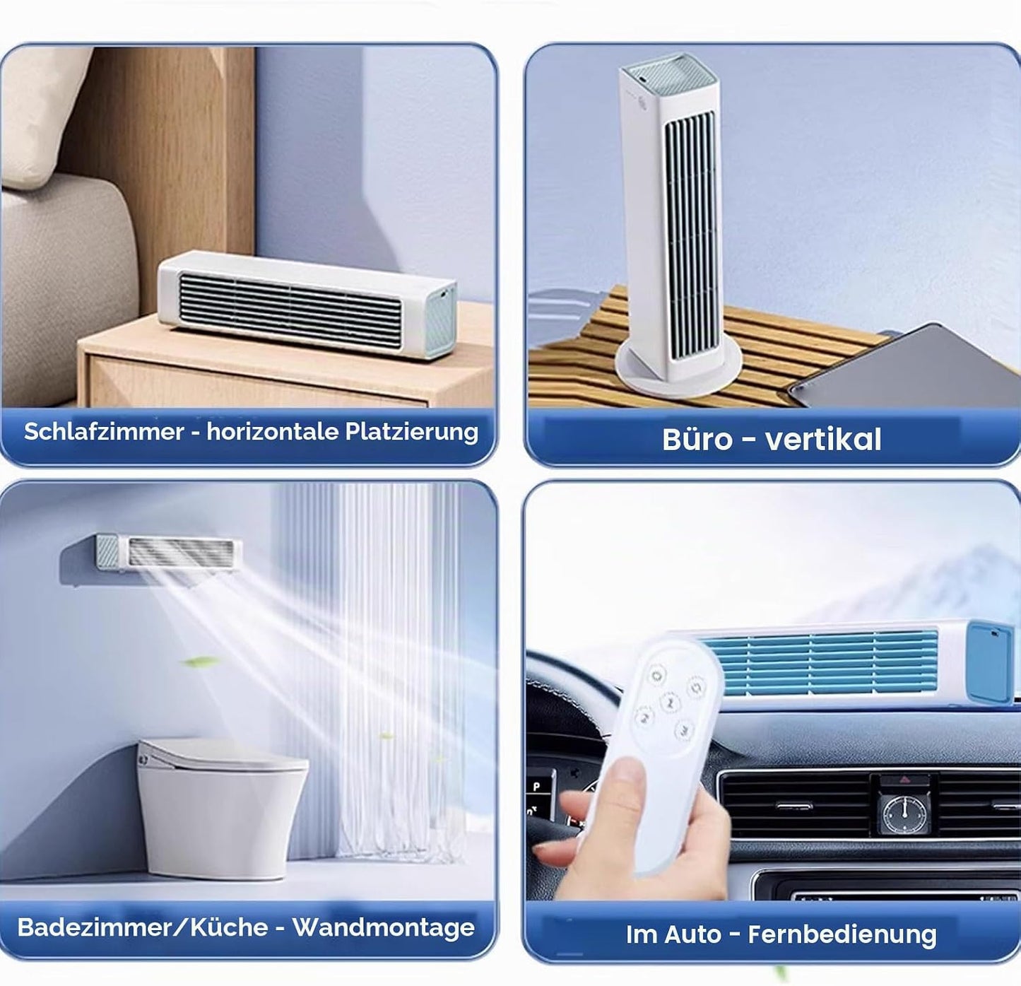  Refroidisseur De Salle Sans Fil Avec Télécommande, 3 Vitesses, Fonctionnement Silencieux Pour Bureau Et Chambre à Coucher, Solution Portable Sans Installation