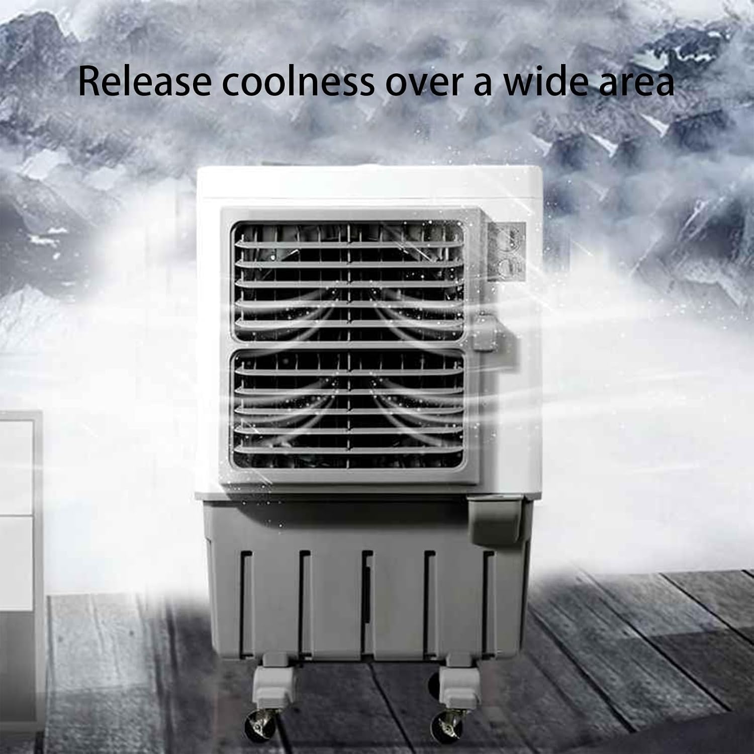 GENERIC Refroidisseur D'air Par évaporation Avec Oscillation à 90°, Grand Réservoir D'eau Et 3 Vitesses De Vent Pour L'intérieur Et L'extérieur, Idéal Pour Le Confort Dans Des Conditions Sèches