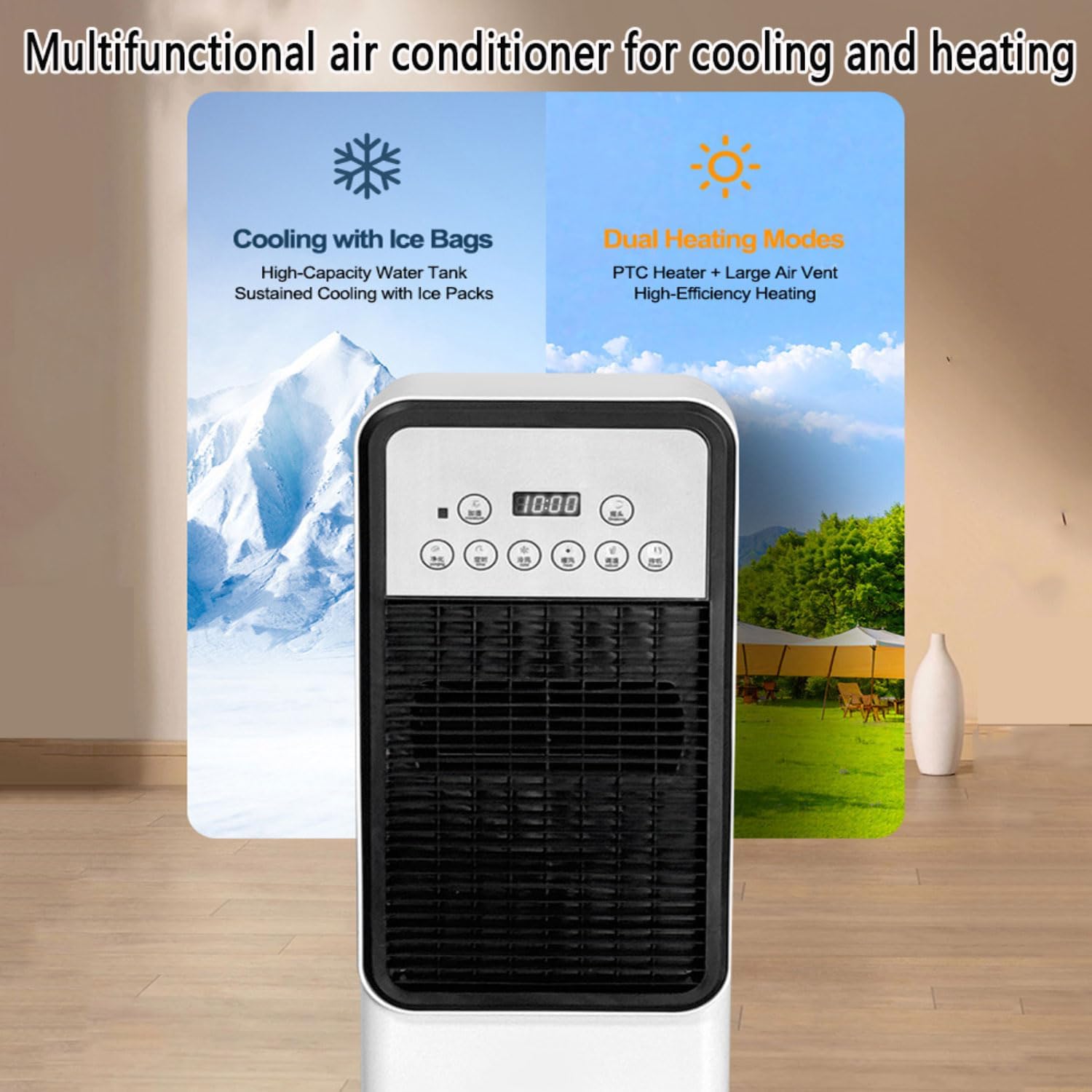 GENERIC Ventilateurs De Refroidissement De Refroidisseur De Refroidisseur D'air évaporatif Qui Soufflent D'air Froid Pour Le Ventilateur De Tour De Refroidissement Portable De Chambre à Coucher Avec 3L Réserv