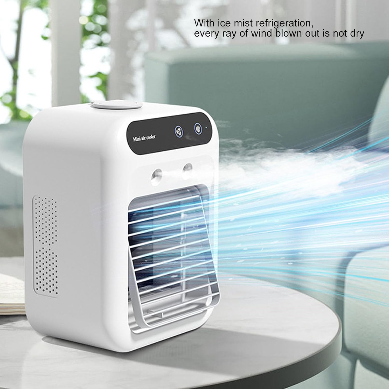  Climatiseur Portable 500 Ml, 2 Vitesses, Brume Froide, Pulvérisation Longue Durée De 10 Heures, Refroidisseur D'air Et Humidificateur