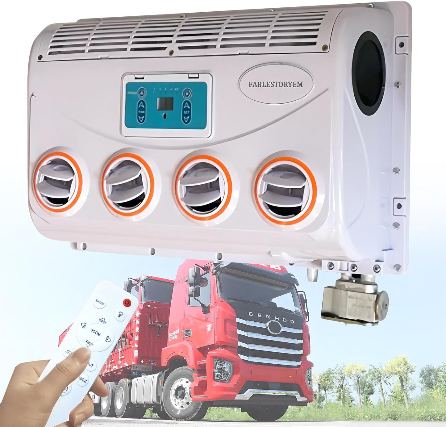 GENERIC Climatiseur Portable CC Pour Camping-cars Et Camions, Léger Et Installation Facile, Unité De Refroidissement 12 V/24 V à Haute Efficacité énergétique